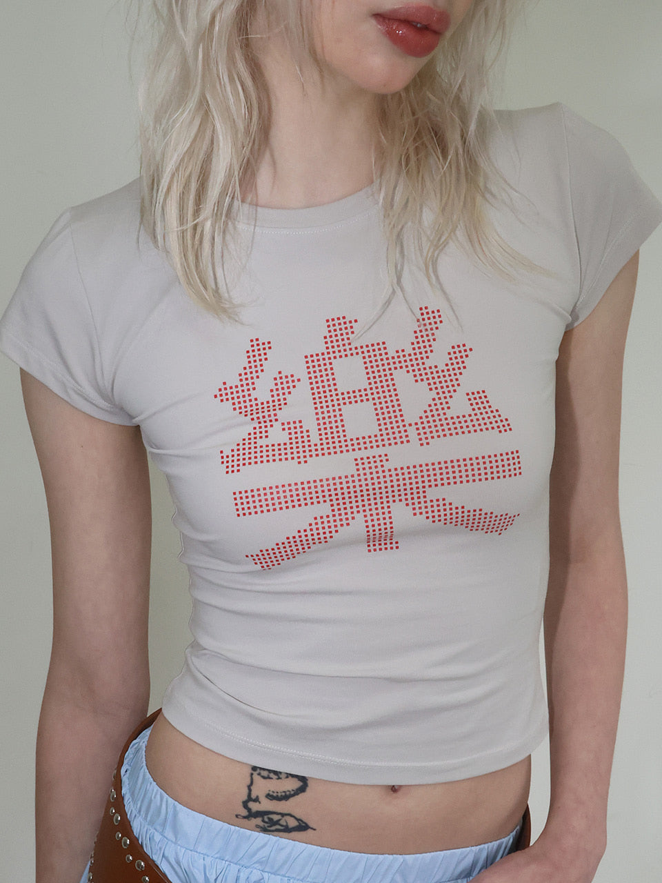 【CRANK】ROCK PIXEL SLIM TOP