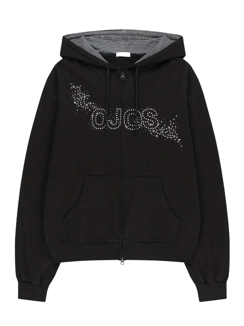 【OJOS】Hotfix Logo Hoodie Zip-up