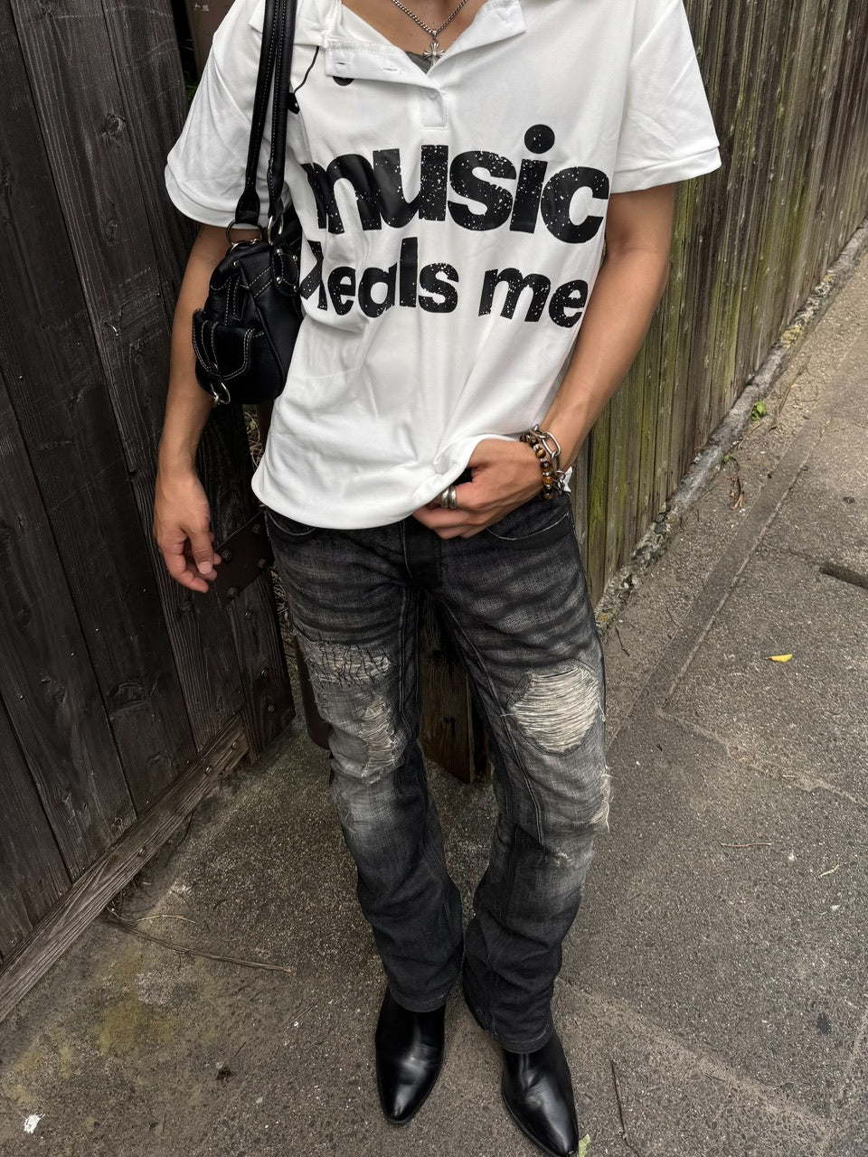 国際配送【RENOL】music polo shirt