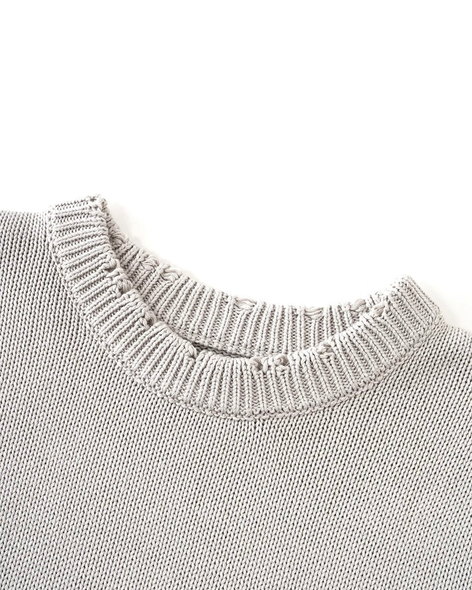 【SUPPLIER】Distressed Tribal Bones Crew Knit