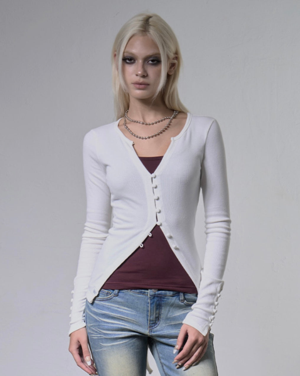 【FANCY CLUB】KEYHOLE HOOK CARDIGAN