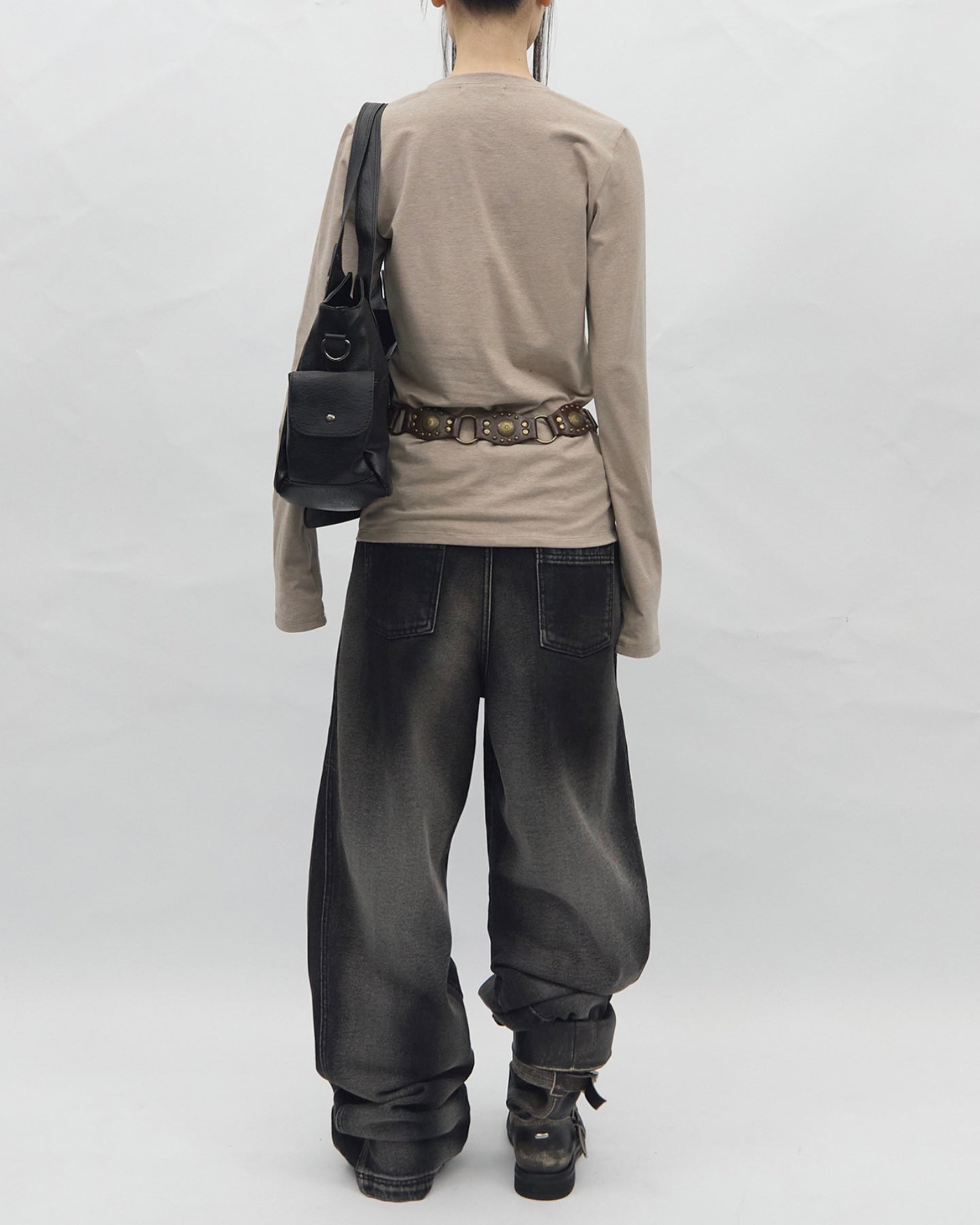 【BLR BLUER】Soft Pin-tuck Henley Long Sleeve
