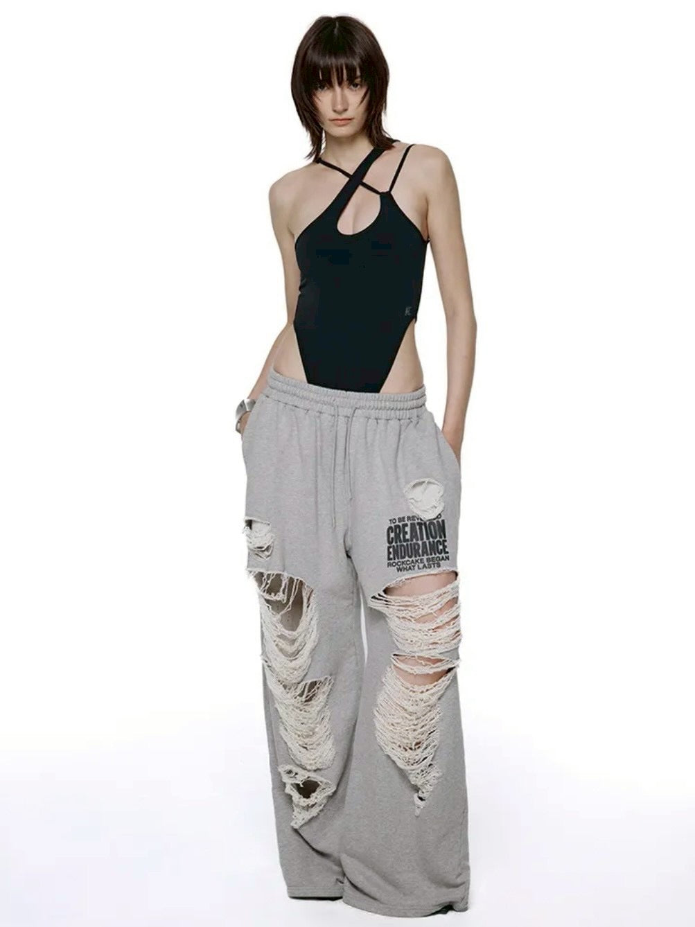 【ROCK CAKE】Creation Damage Jogger