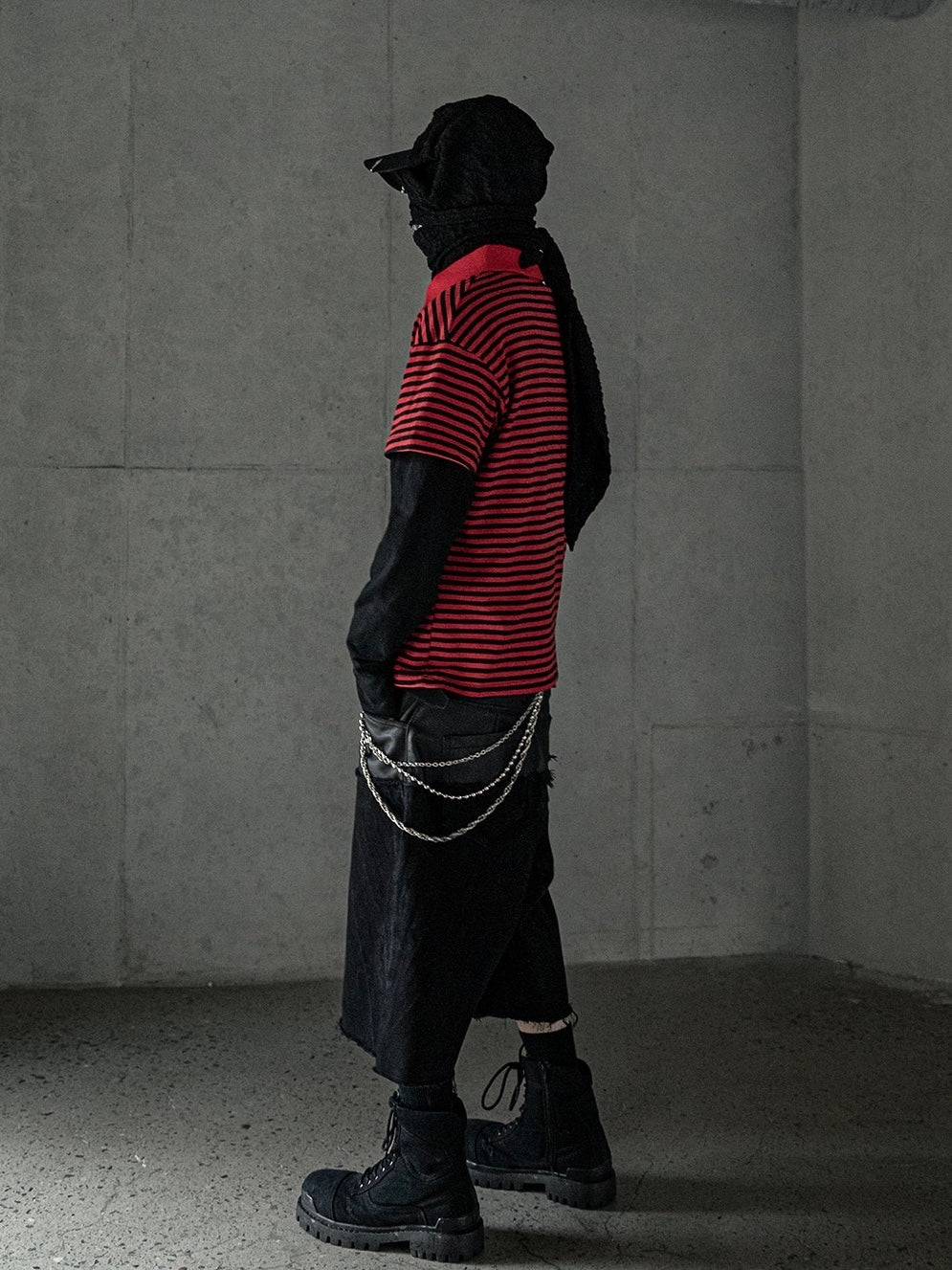 【roaringrad】Striped Polo T-shirt