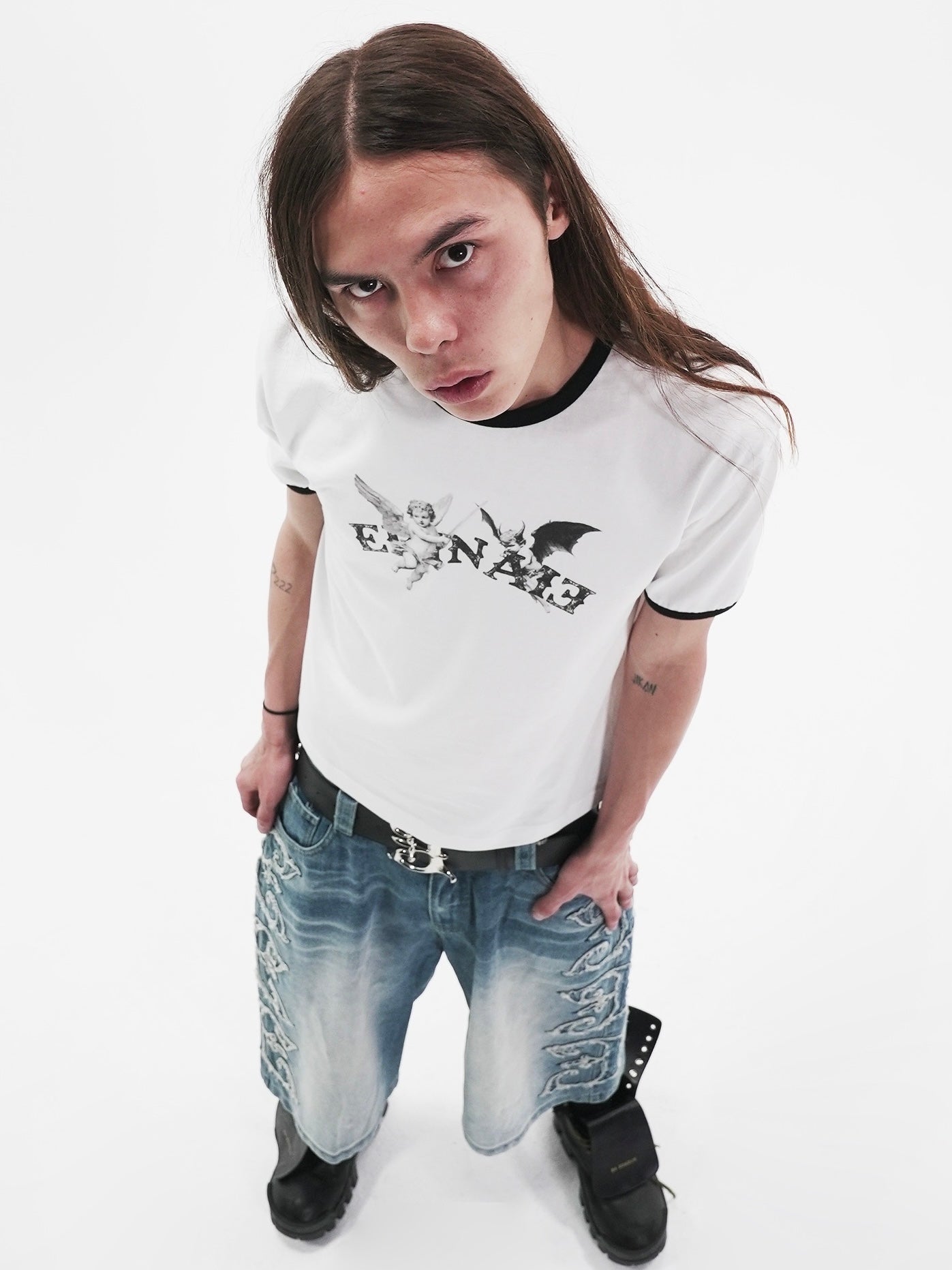 【E RIN AI E】HOLY FUNKY DUO SHORT SLEEVE T