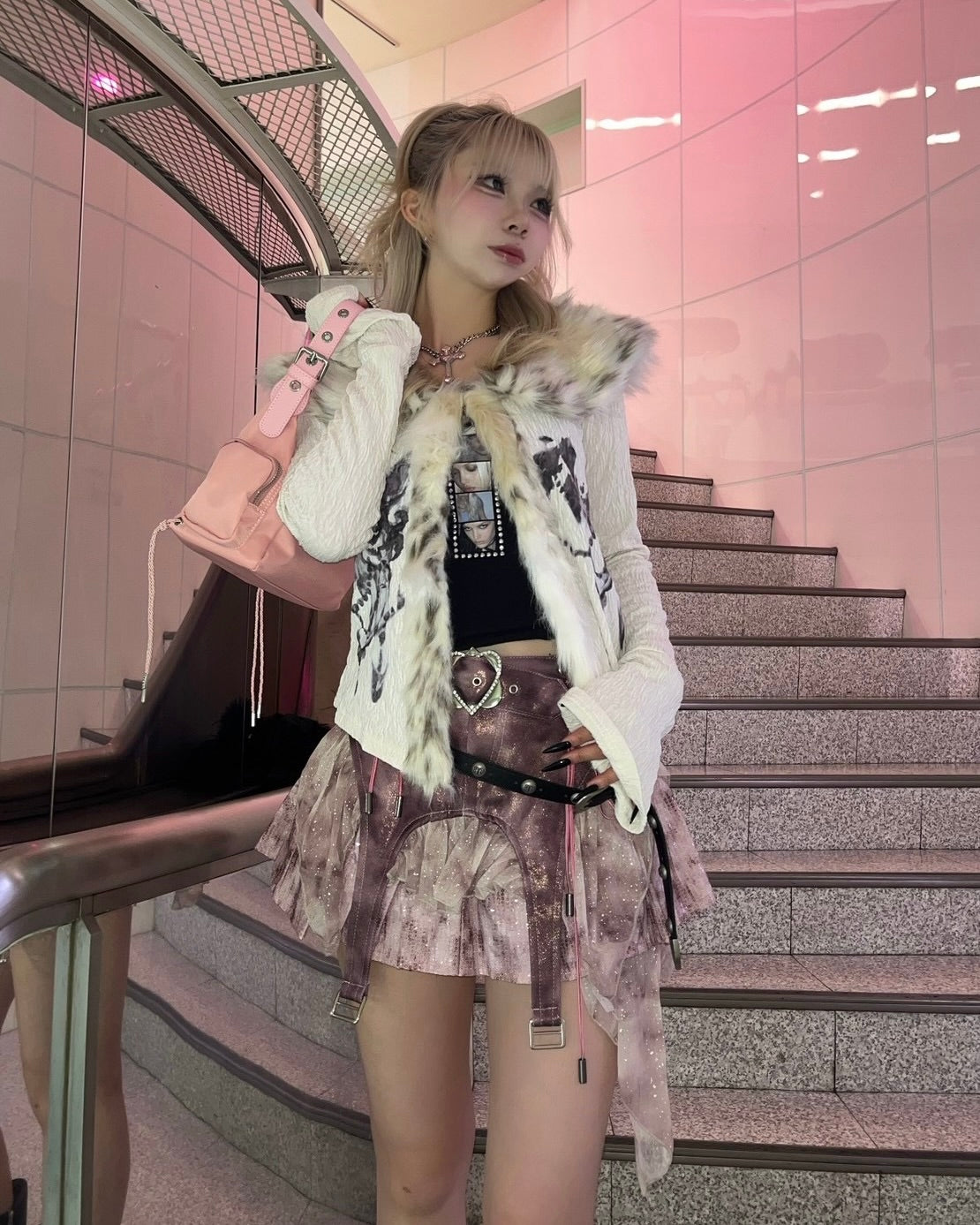 国際配送【BABY09】sequins garter belt skirt