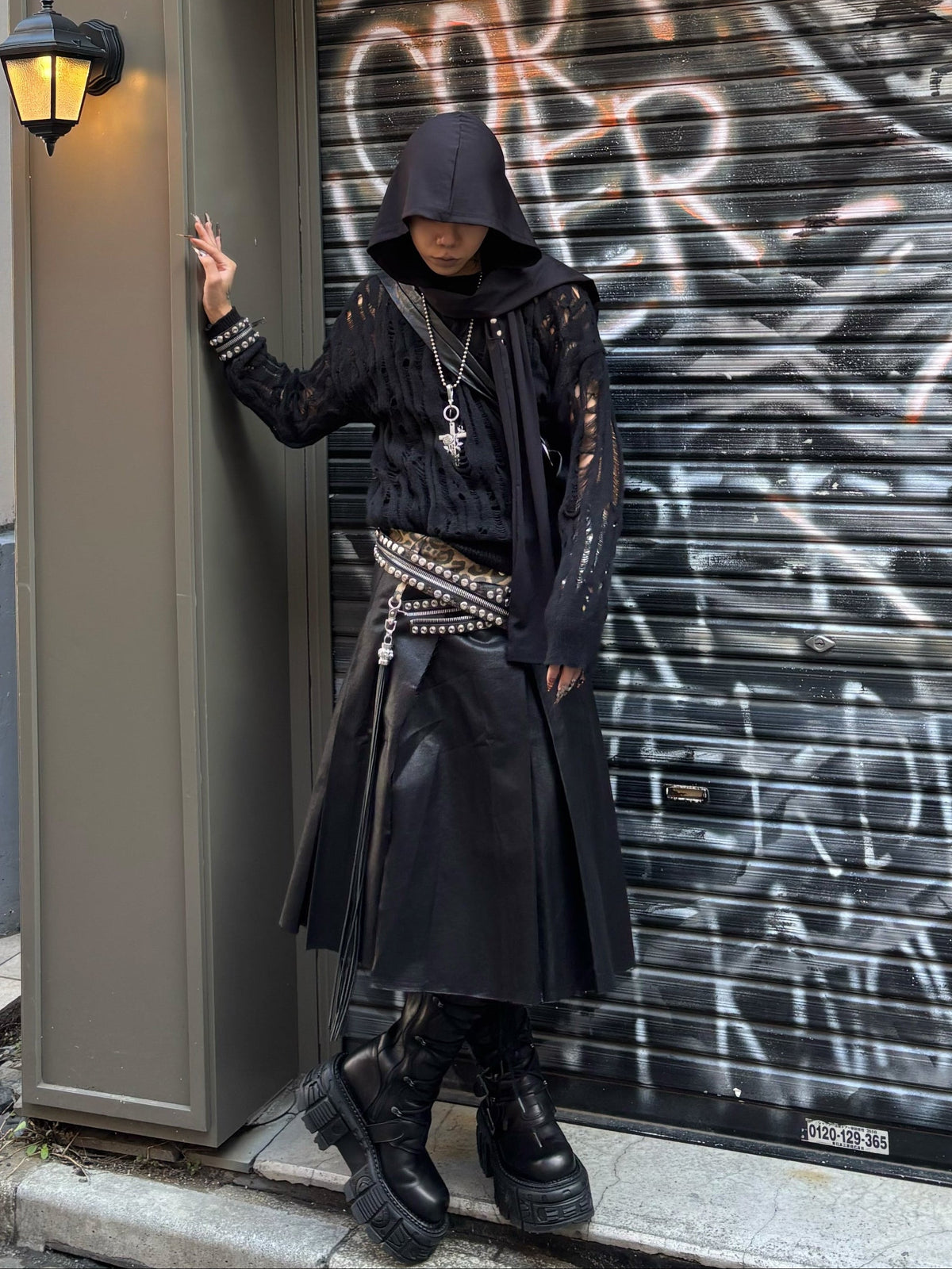 国際配送【Never mind the XU】damage loose knit