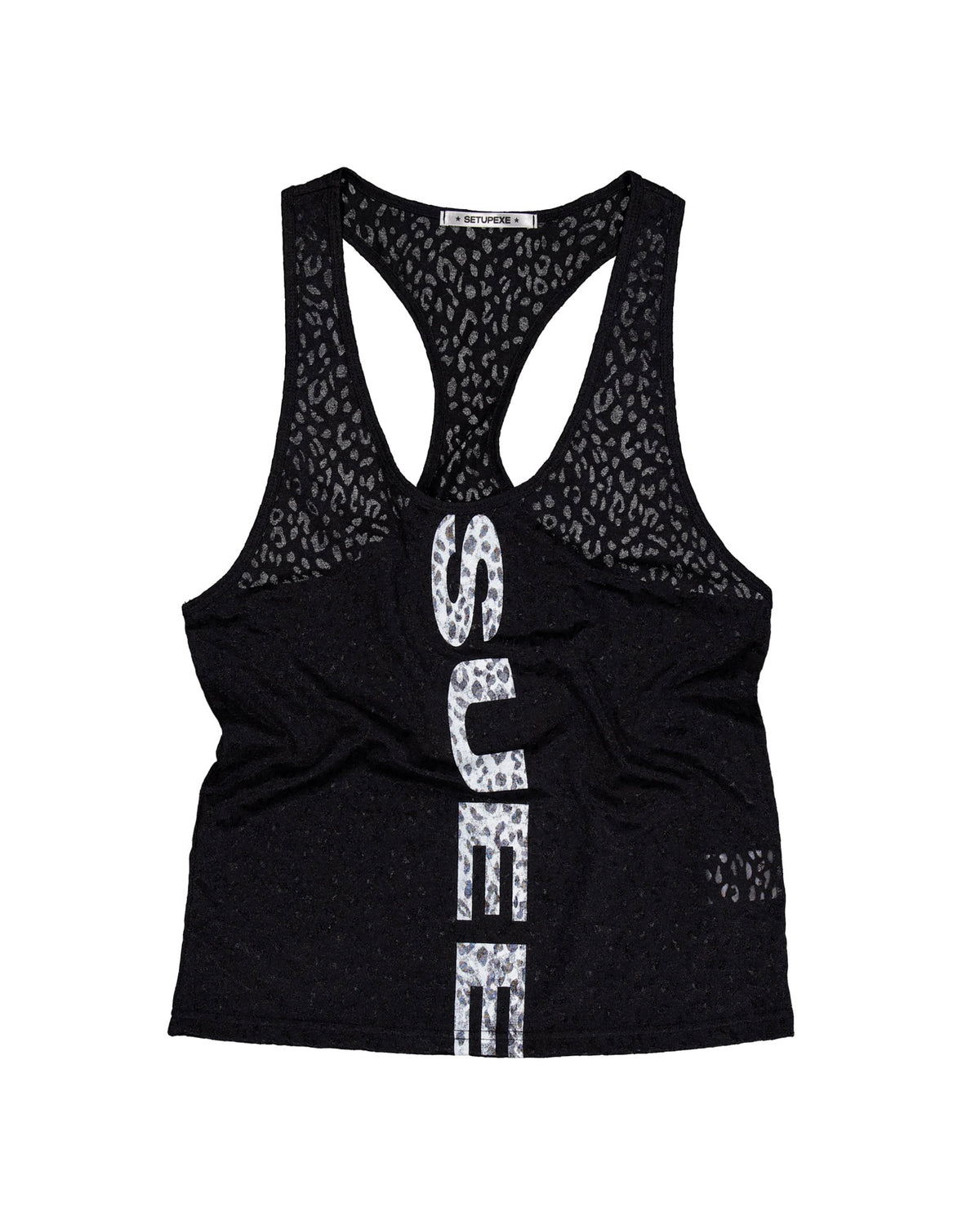【SETUP-EXE】SHEER LEOPARD LOOSE SLEEVELESS