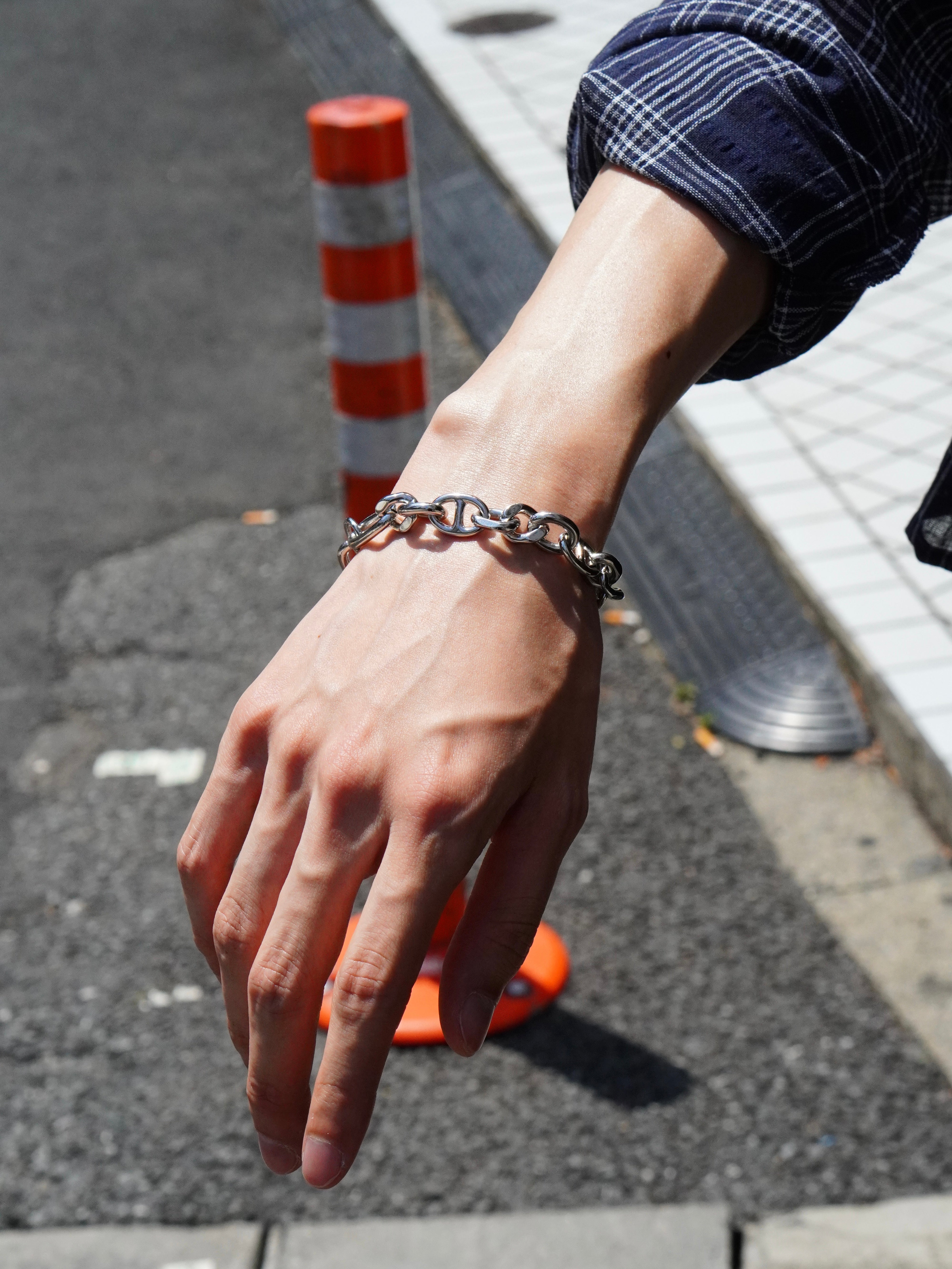5/23 20:00発売【CHIKASHITSU PLUS HIGH】Anchor links bracelet (2color)