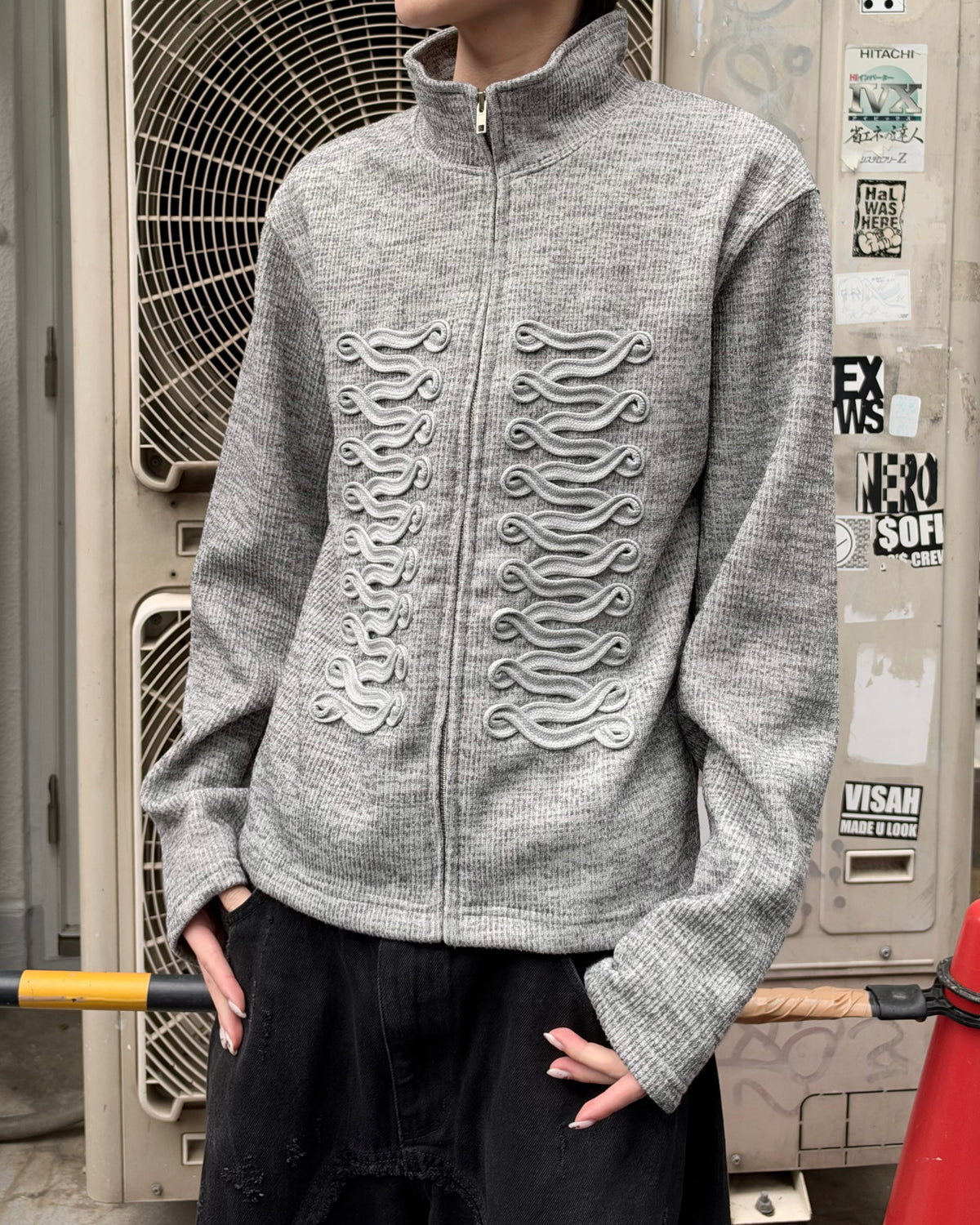 大阪店WEB限定受注制【Chikashitsu +】napoleon details zip-up (2color)
