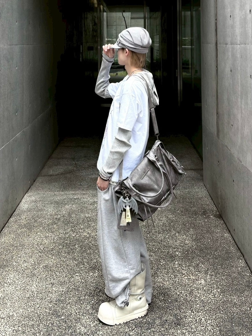 6/19 20:00発売 受注制【nmtc+】Washed Semi Crop Lettering Tee (3color)