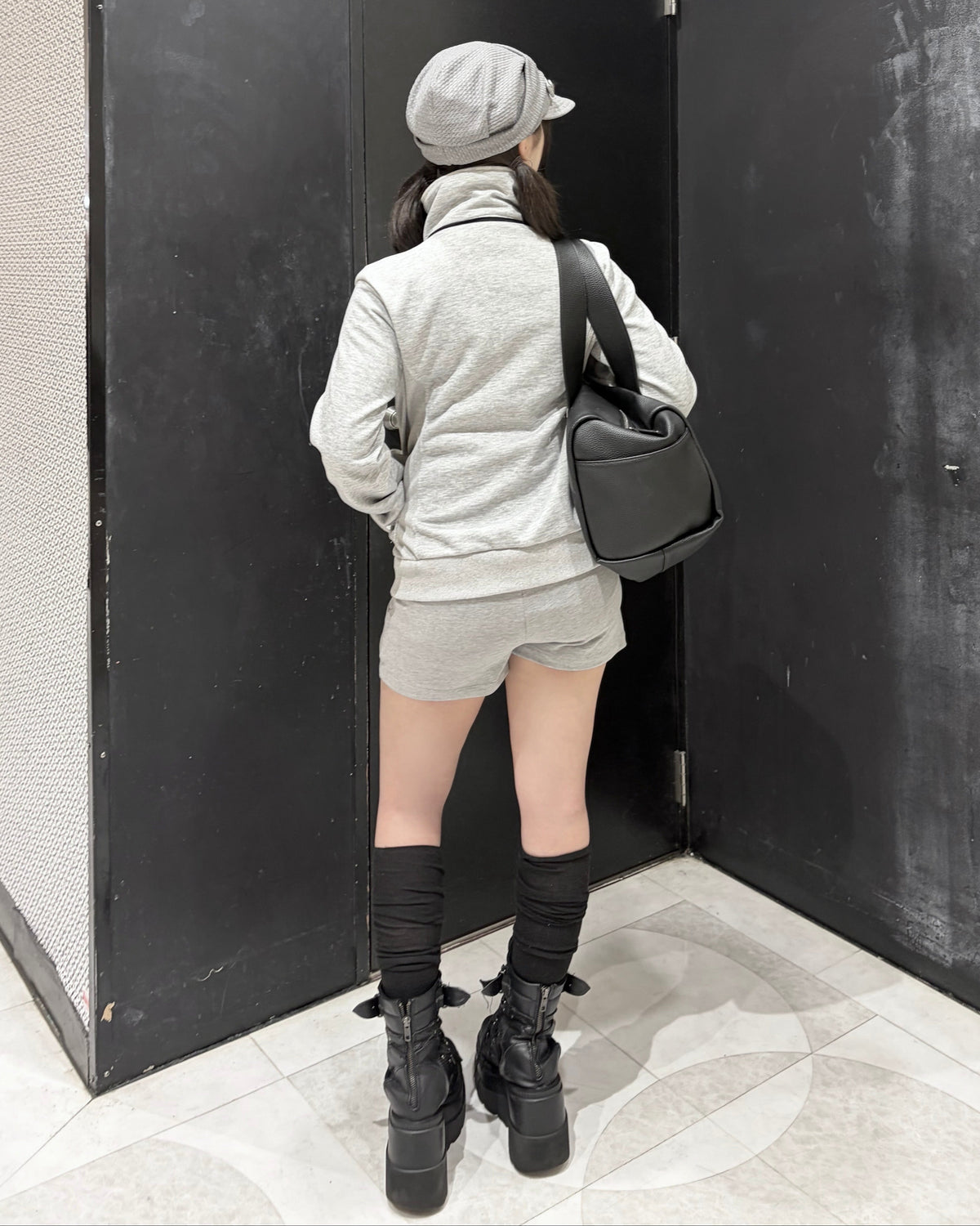 受注制【nmtc+】High neck cargo pocket zip jacket