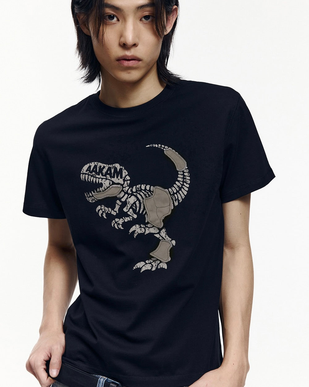 【AAKAM】Dino Patch Half Top
