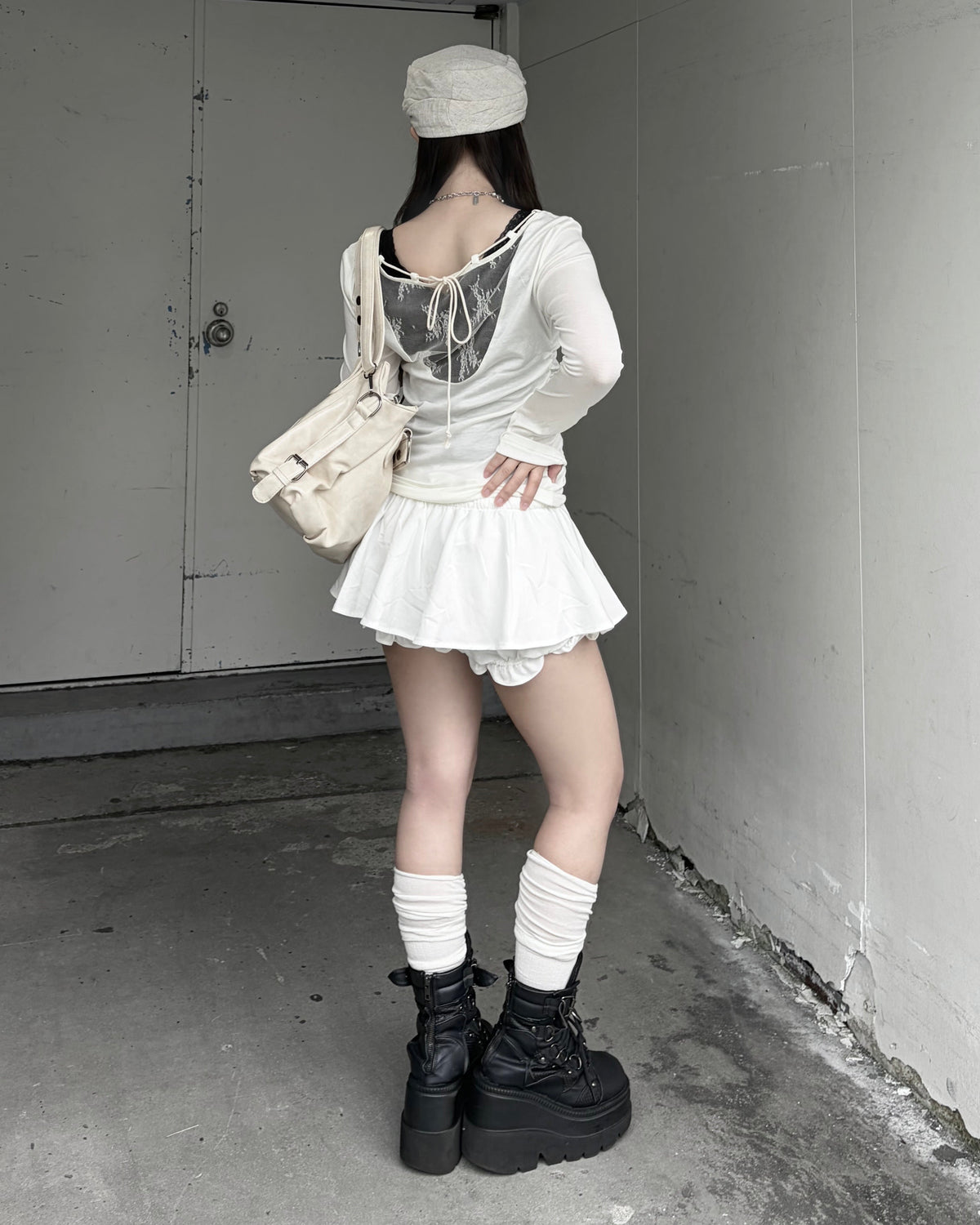 受注制【nmtc+】Frill balloon mini skirt (2color)