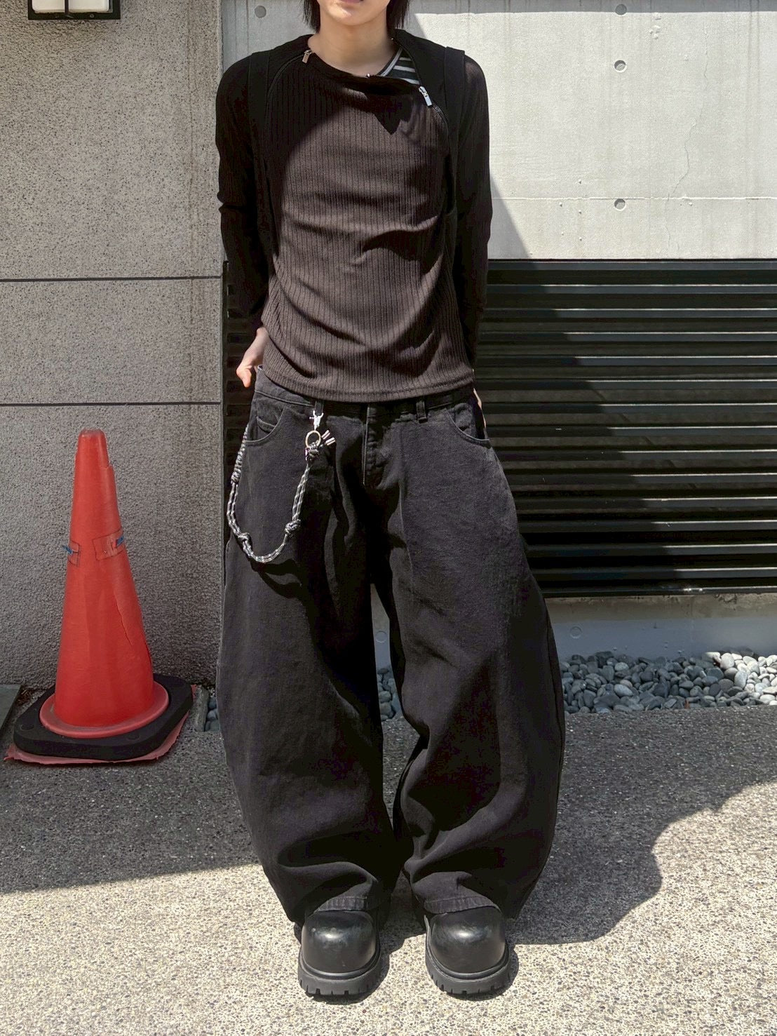 4/25 20:00発売 受注制【nmtc+】neck zip long sleeve (2color)