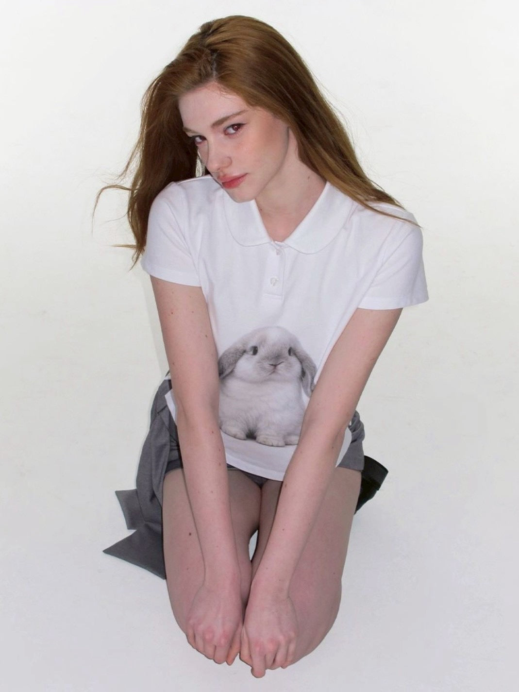 【CRANK】BUNNY GRAPHIC POLO SHIRT