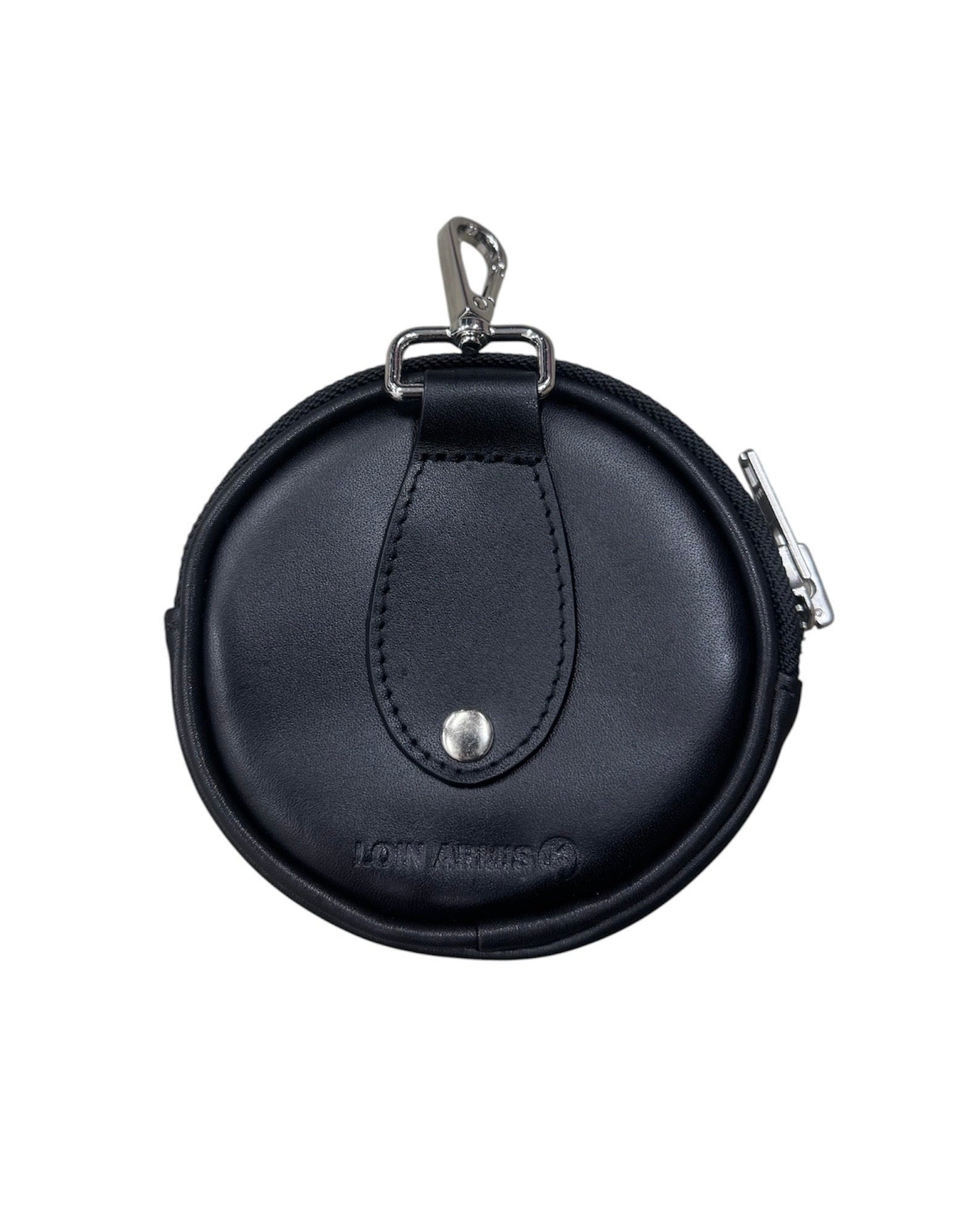 ★【LOIN ARMIS】Cross Zipper Leather Circle Coin Case