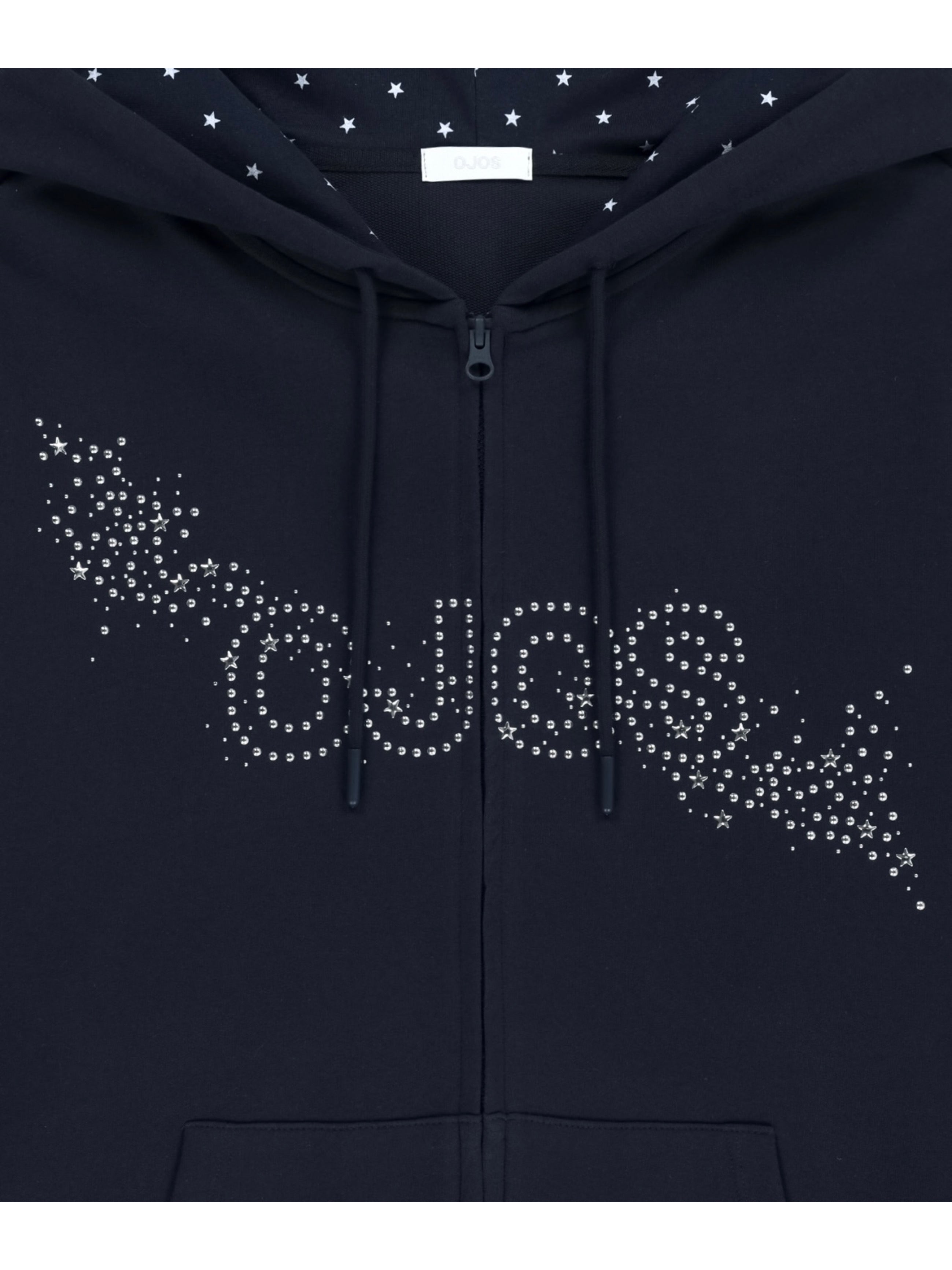 【OJOS】Hotfix Logo Hoodie Zip-up