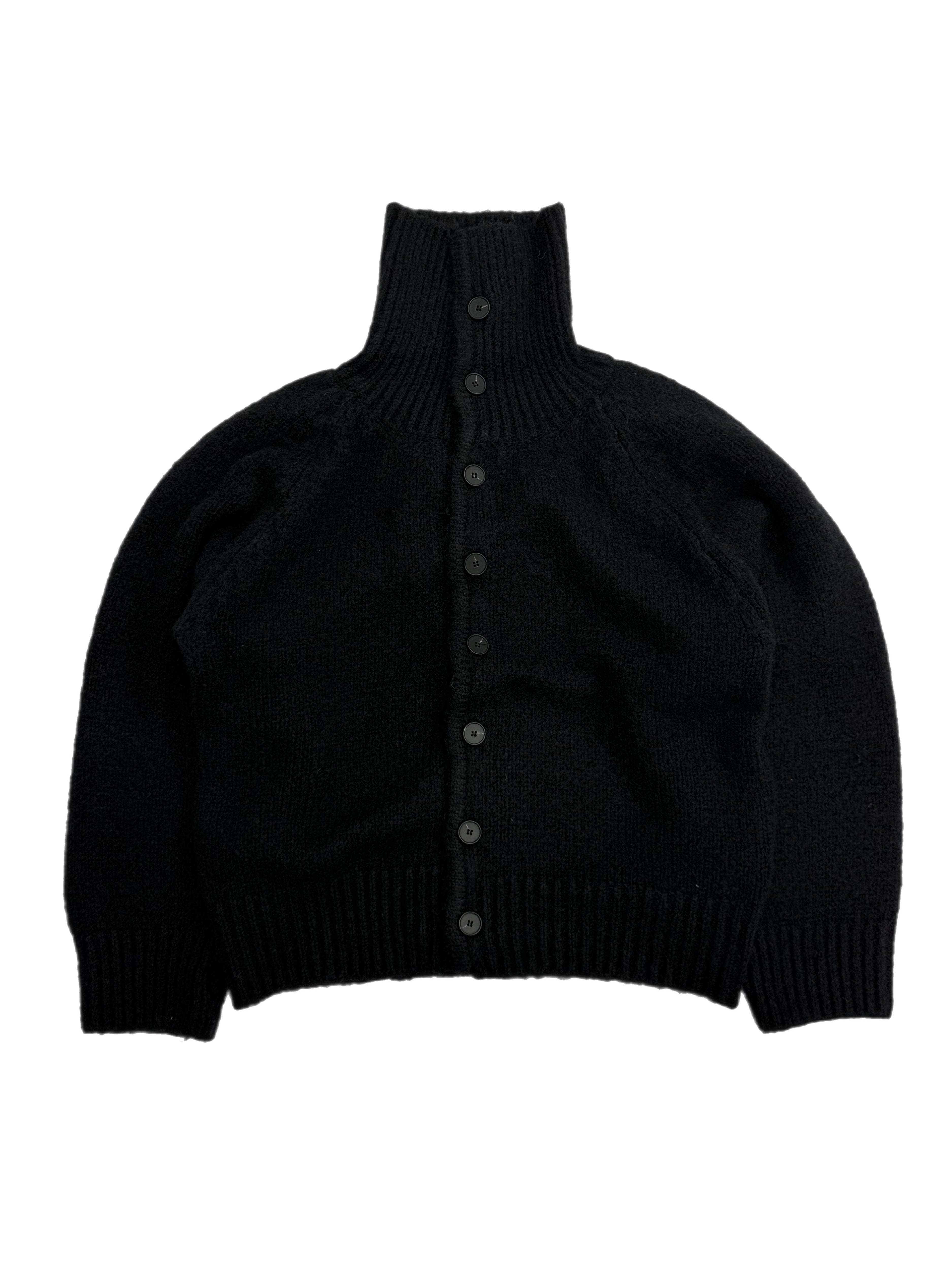 受注制【Chikashitsu +】high neck wool knit cardigan / 【チカシツプラス】ハイネックウールニットカーディガン (3color)