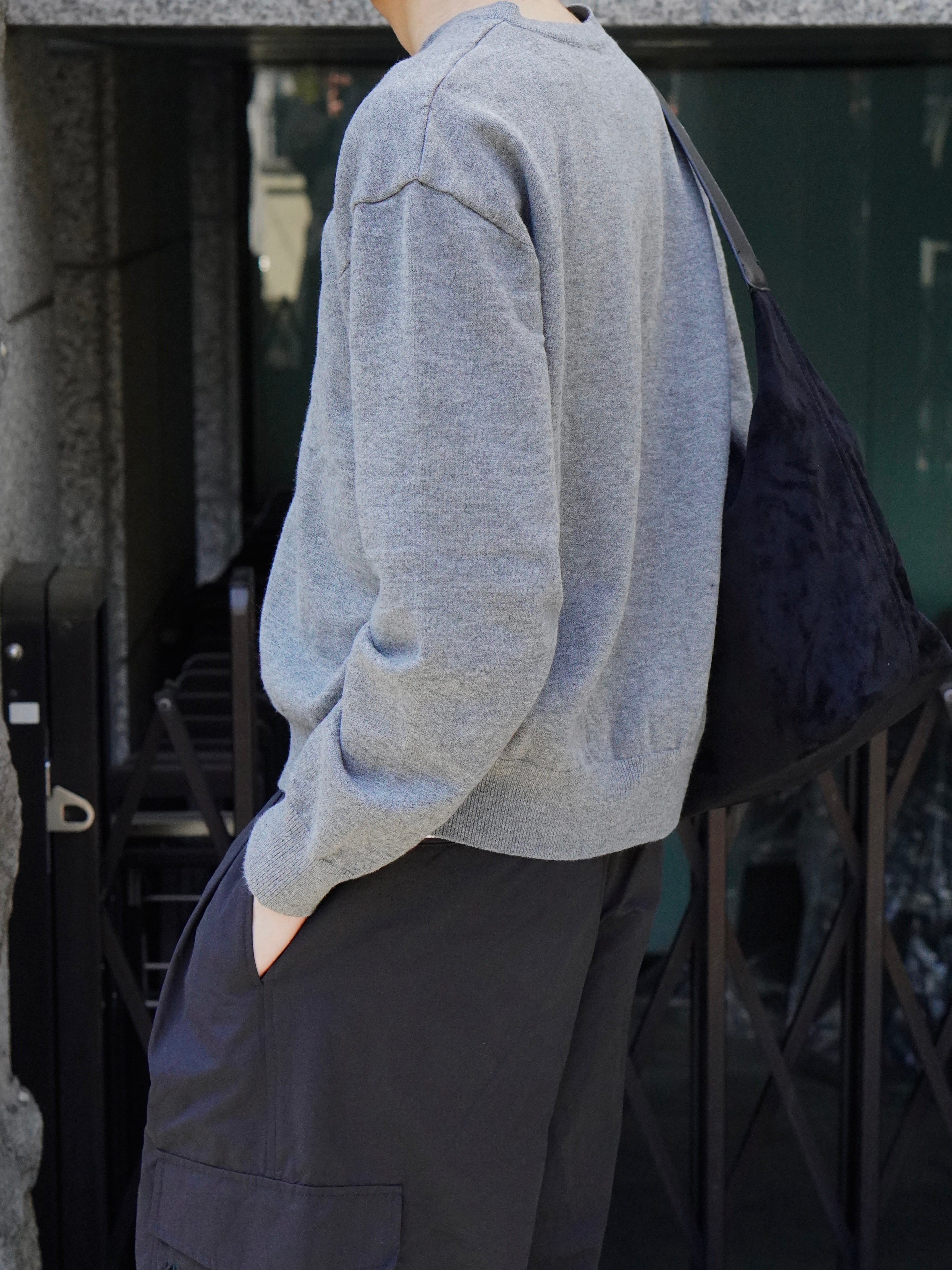 東京店WEB限定【Chikashitsu +】cropped vneck knit (3color)