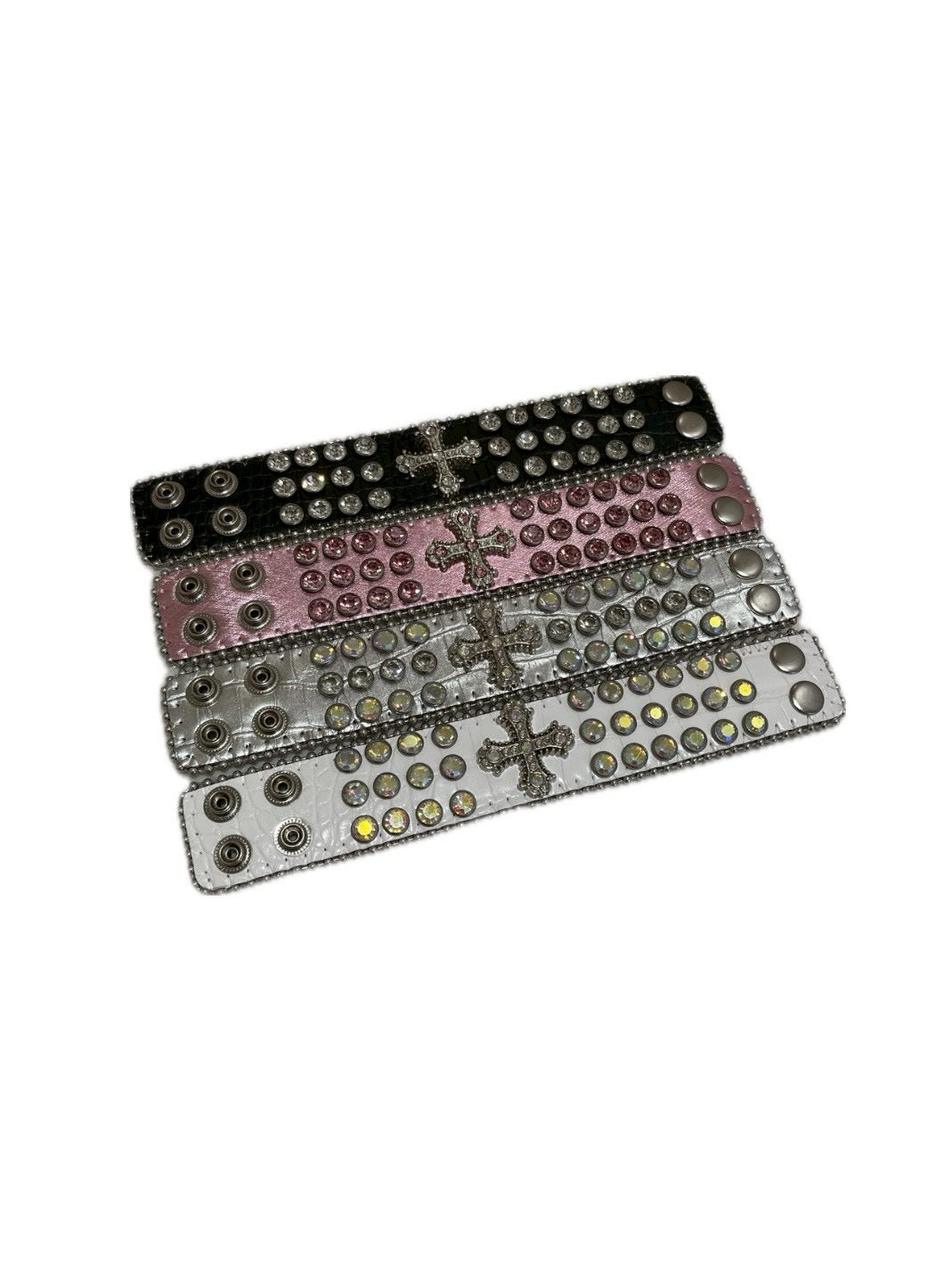 7/11 20:00発売 国際配送【BABY09】cross rhinestone bracelet (4color)