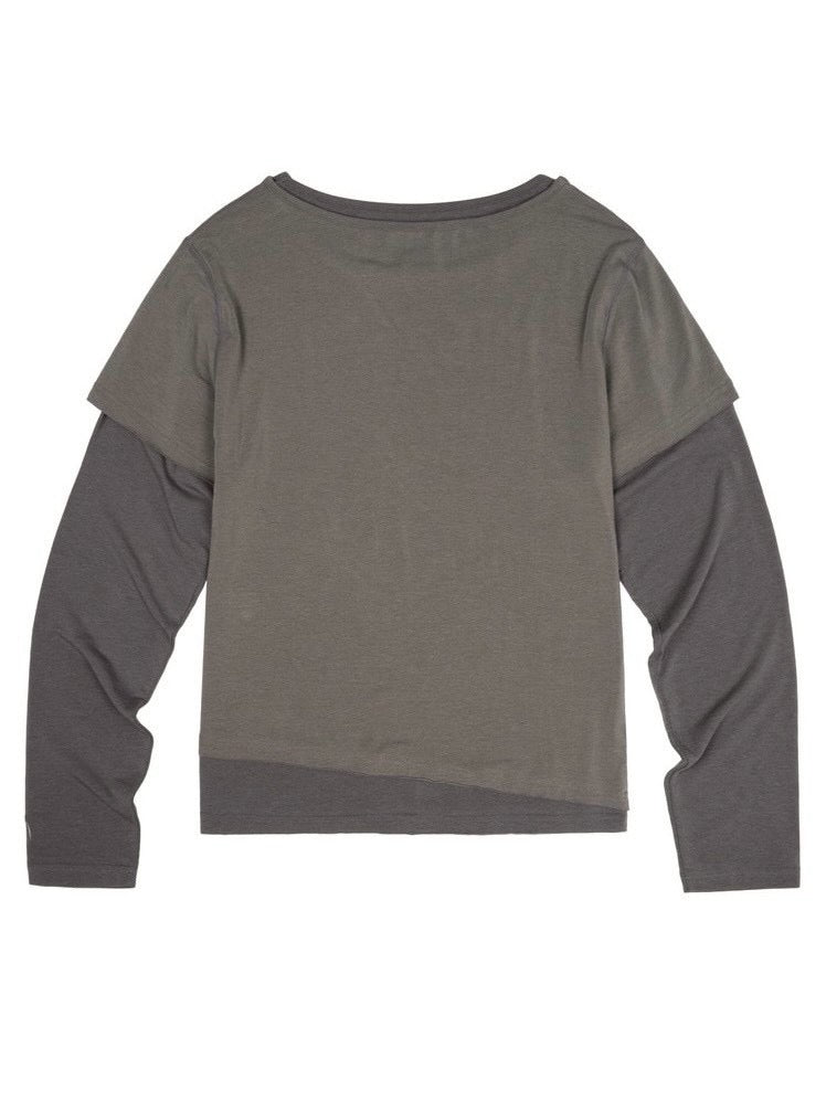 【AAKAM】Contrast Layered Long Sleeve