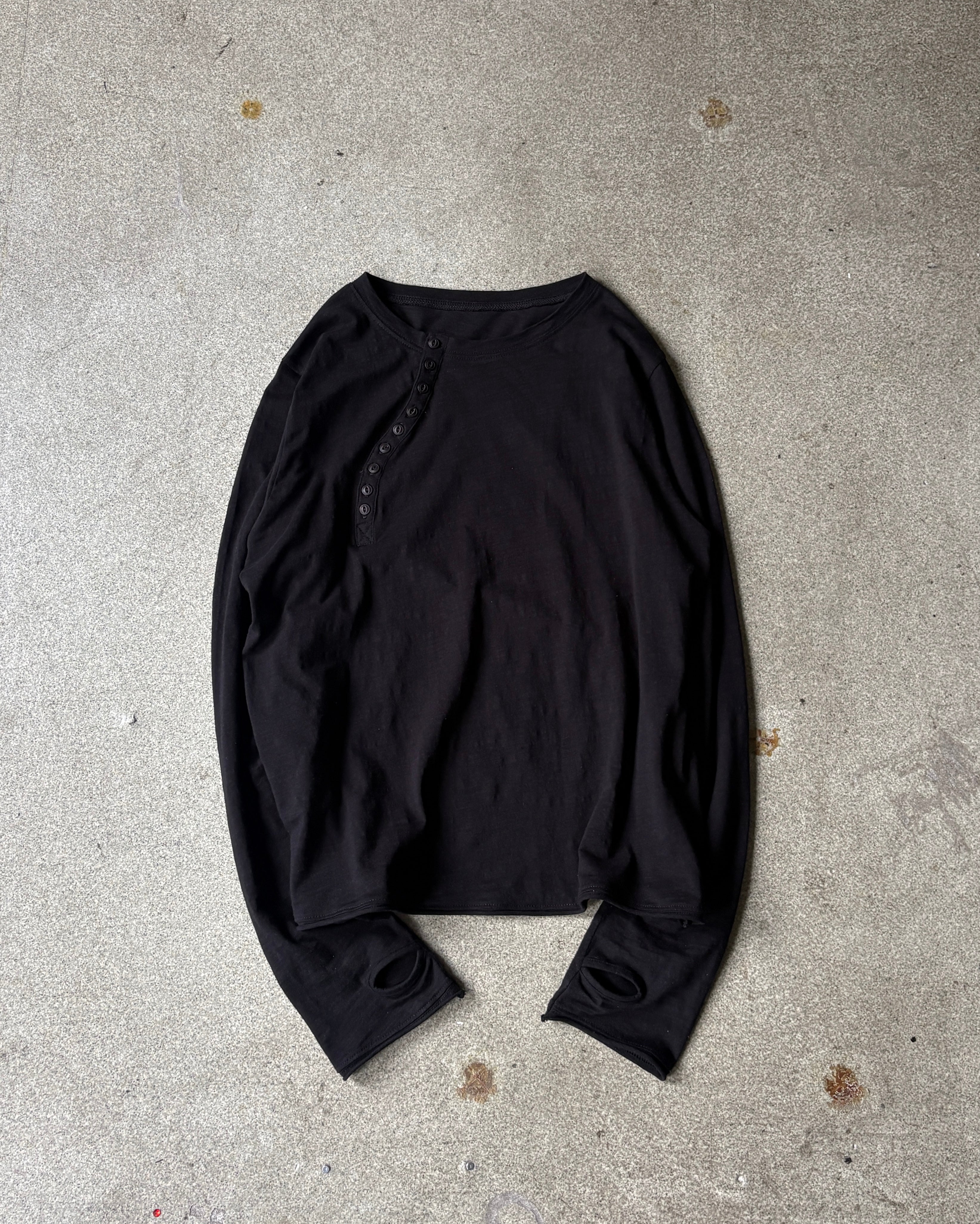 【Lee fi Ne】Offset Henley LS Tee