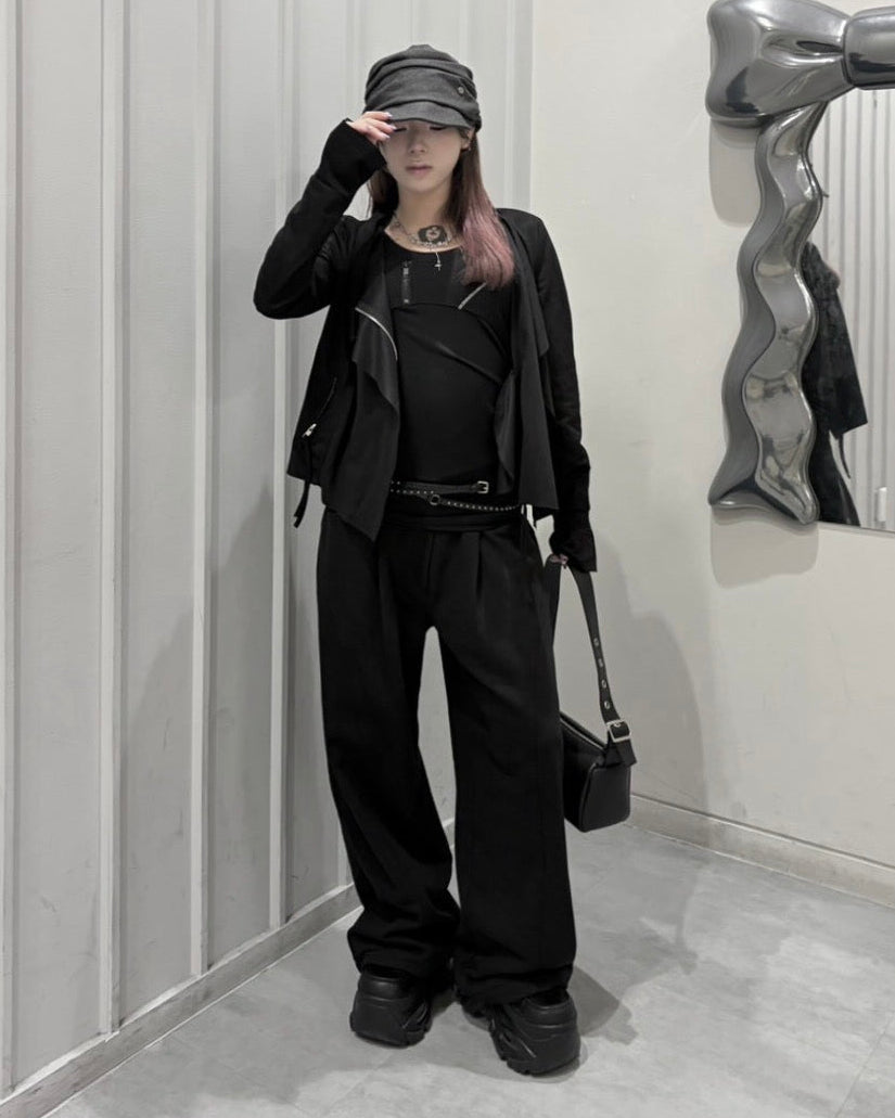 受注制【nmtc+】Curved Seam Wide Sweat Pants (2color)
