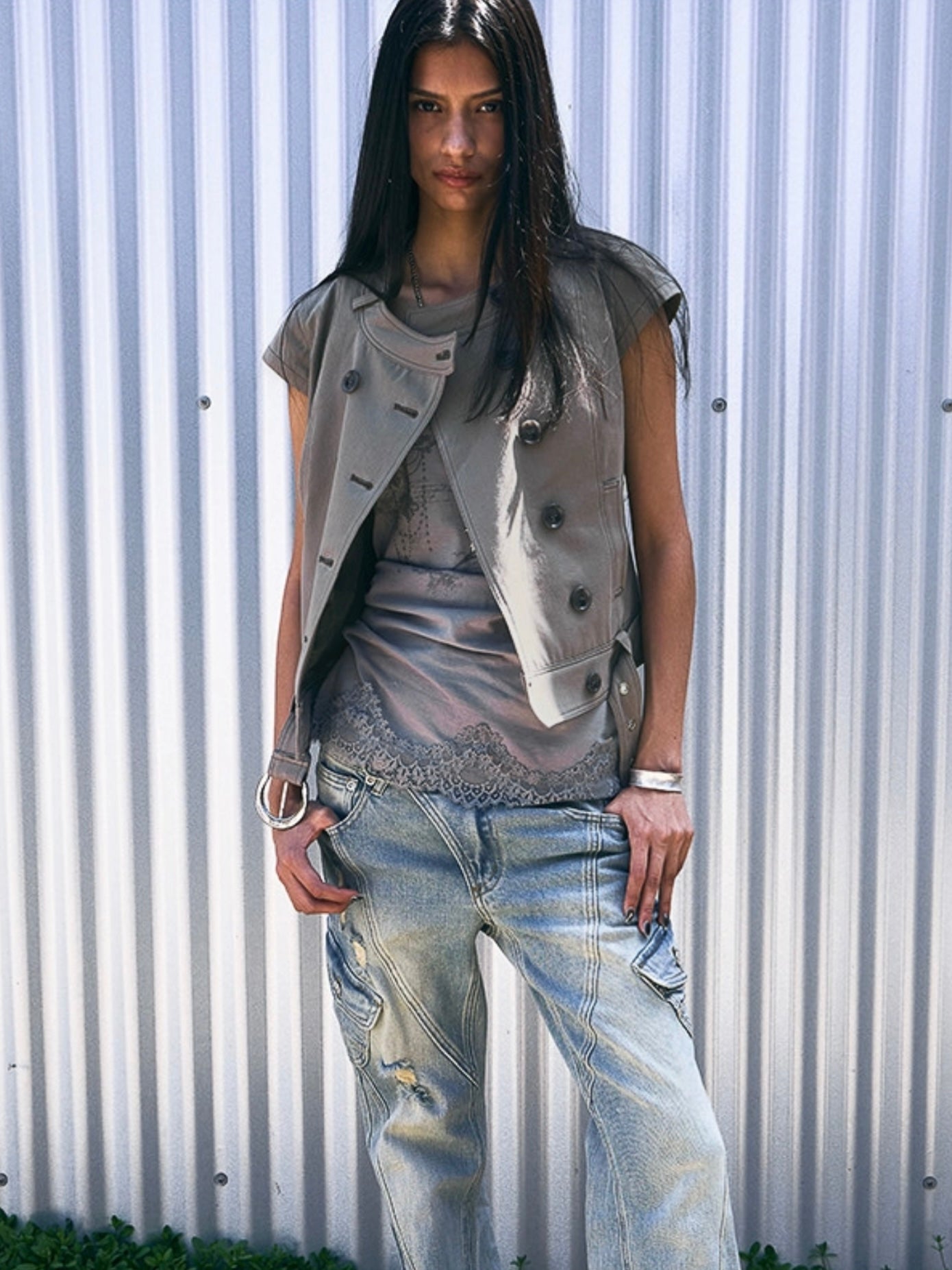 6/6 20:00発売【NOT KNOWING】Short Sleeve Double Jacket