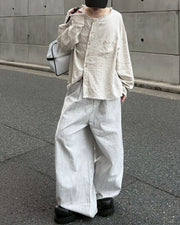 国際配送【LUV CODE】denim look wide pants (2color)