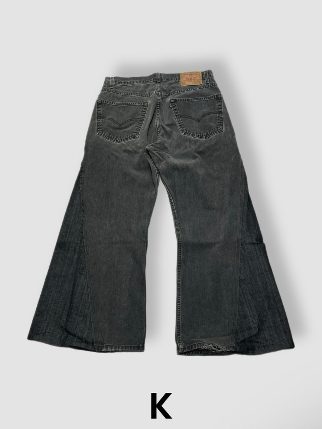 【Re +】newold docking flare denim pants (black)