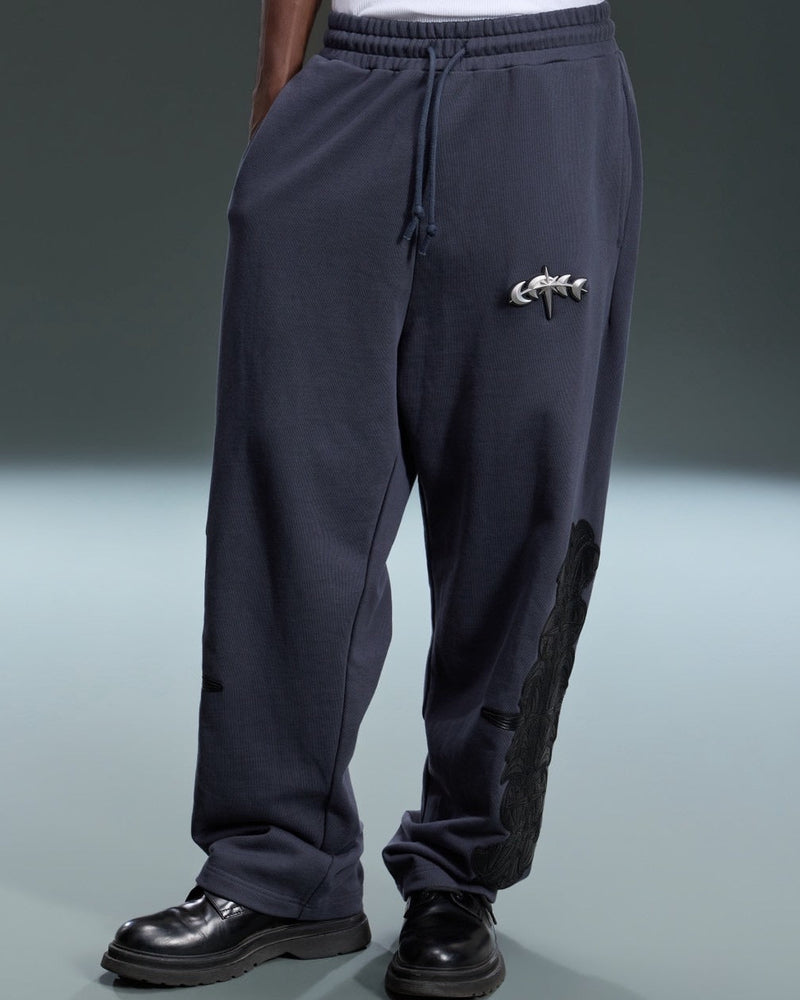 【The Boy Has No Patience】LEATHER PATCH PANTS