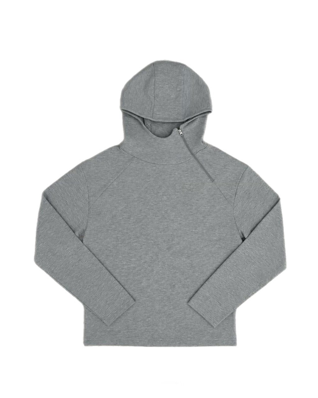 受注制【nmtc+】Diagonal Zip Hood Top (3color)