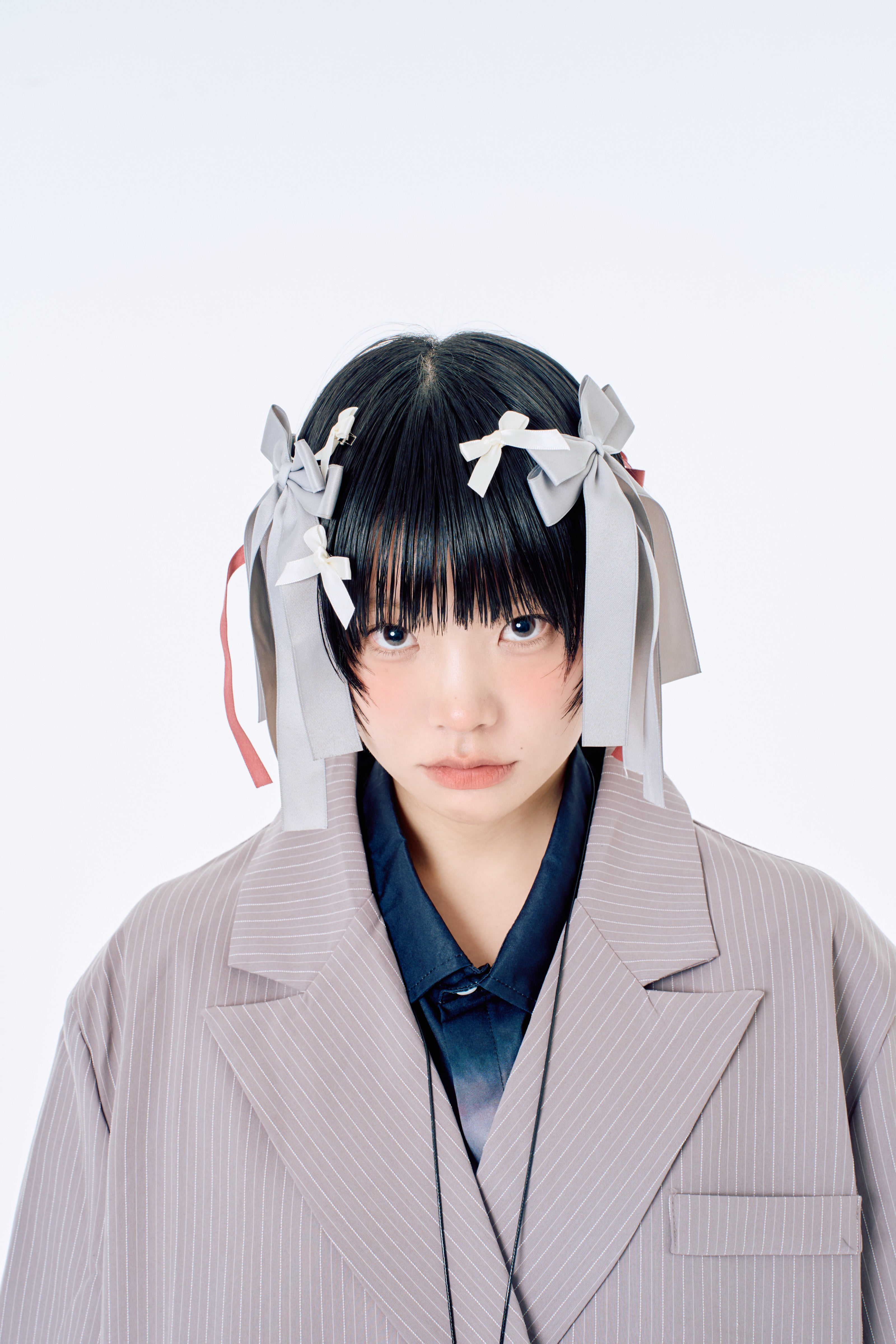 国際配送【Nerd out XU】big stripe tailored jacket / 【ナードアウトエックスユー】ビックストライプテーラードジャケット