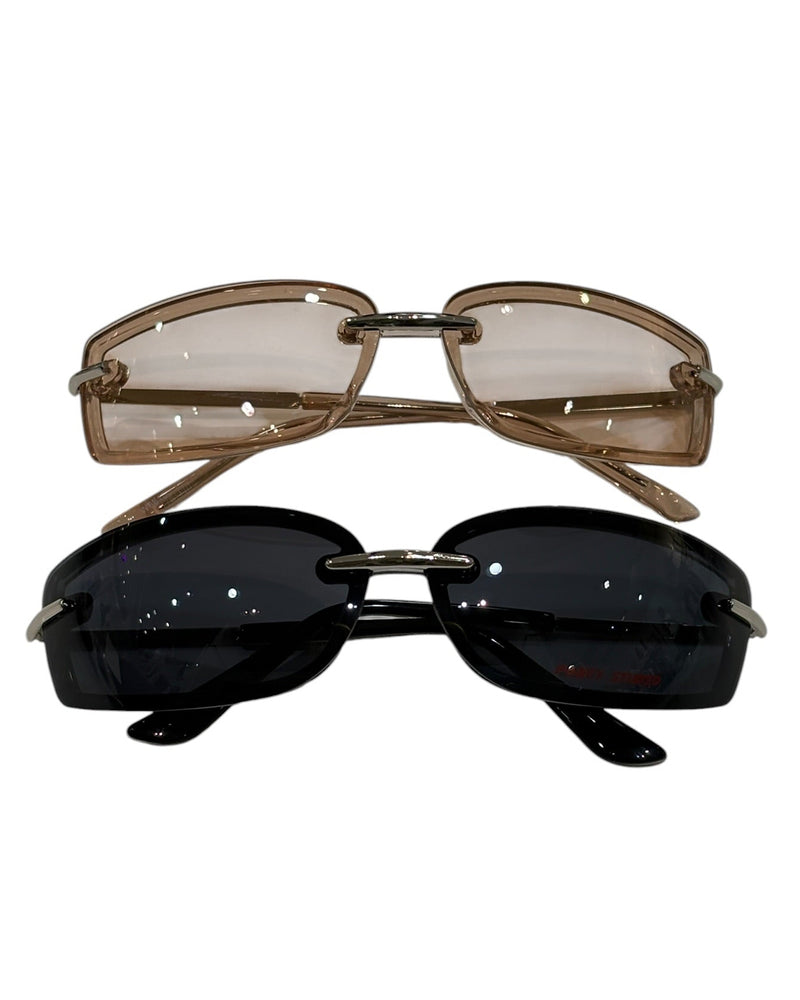 国際配送【Never mind the XU】slim shade sunglasses (2color)