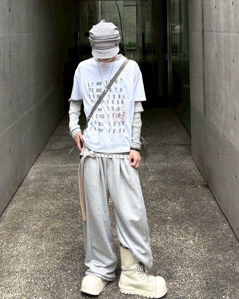 受注制【nmtc+】Washed Semi Crop Lettering Tee (3color)