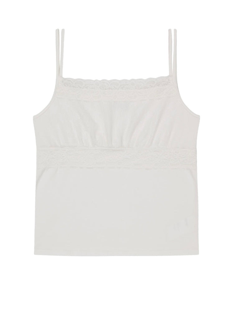 【OJOS】Double Strap Lace Sleevless