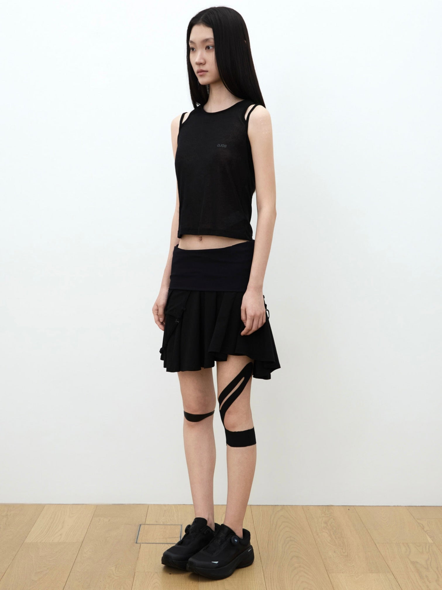 【OJOS】Rib Hood Sleeveless