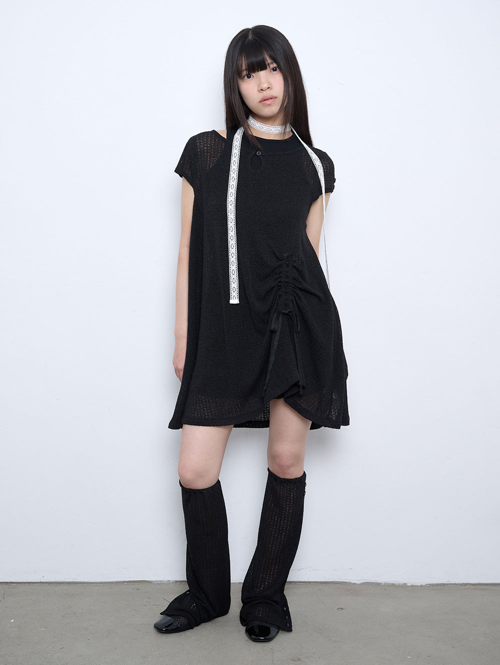 6/8 21:00発売【TUOMIO】CROCHET LEG WARMER