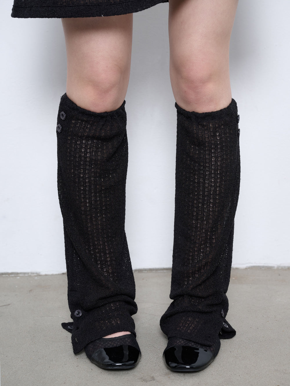 6/8 21:00発売【TUOMIO】CROCHET LEG WARMER