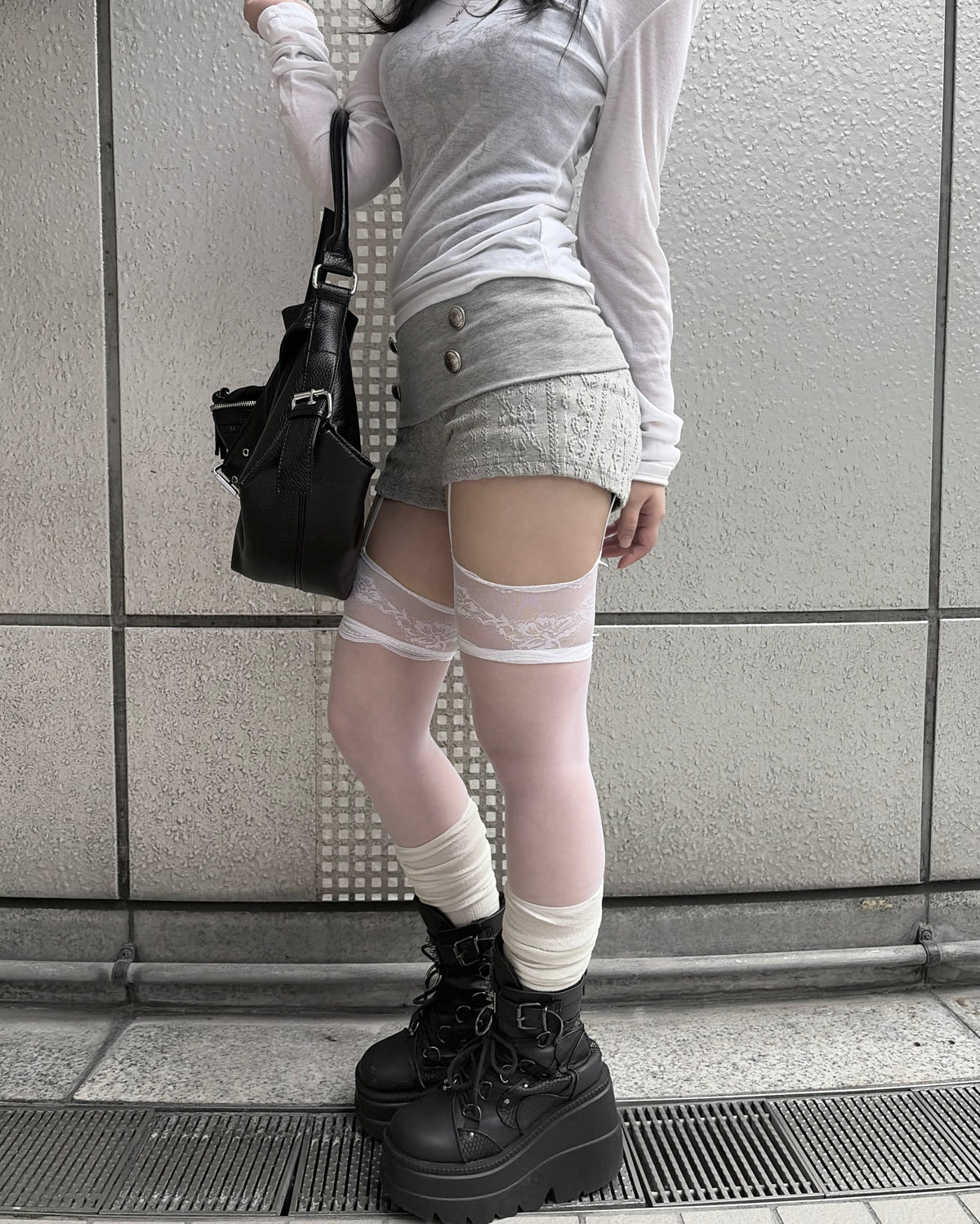 受注制【nmtc+】Double Button Knit Micro Shorts (2color)