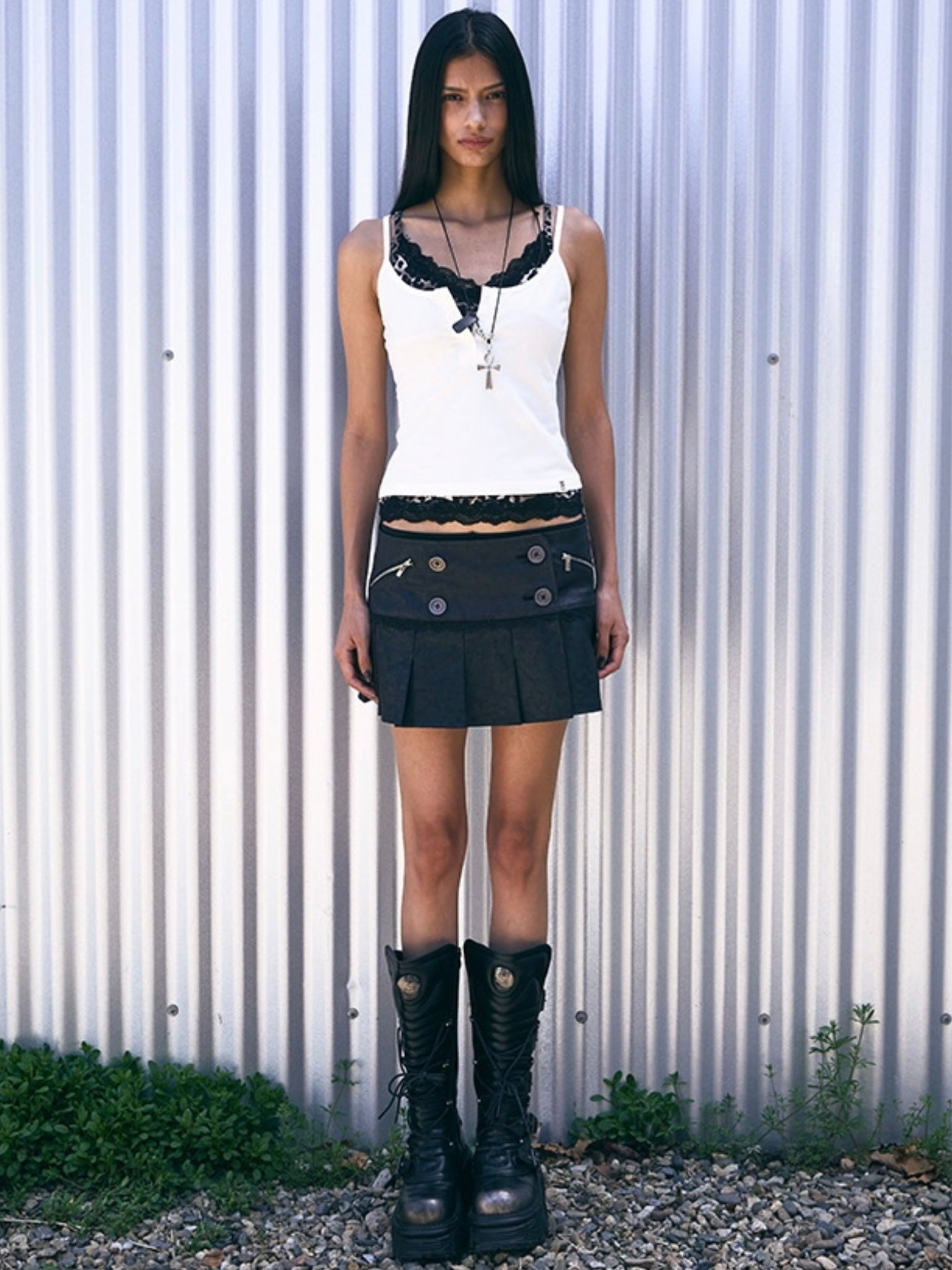 6/6 20:00発売【NOT KNOWING】Lace Layered Cami Set