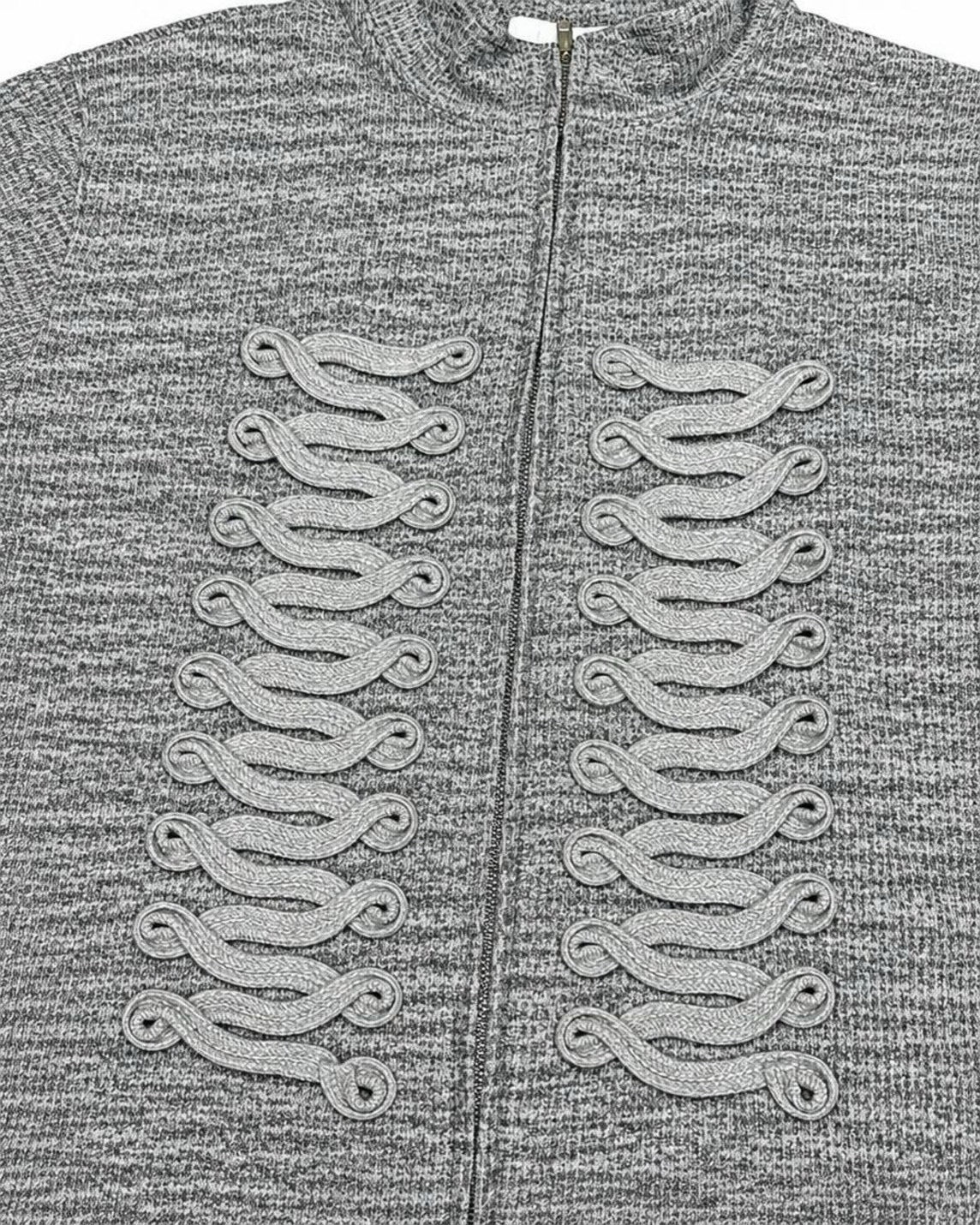 受注制【nmtc+】Napoleon Detail Rib Knit Zip Up Jacket (2color)