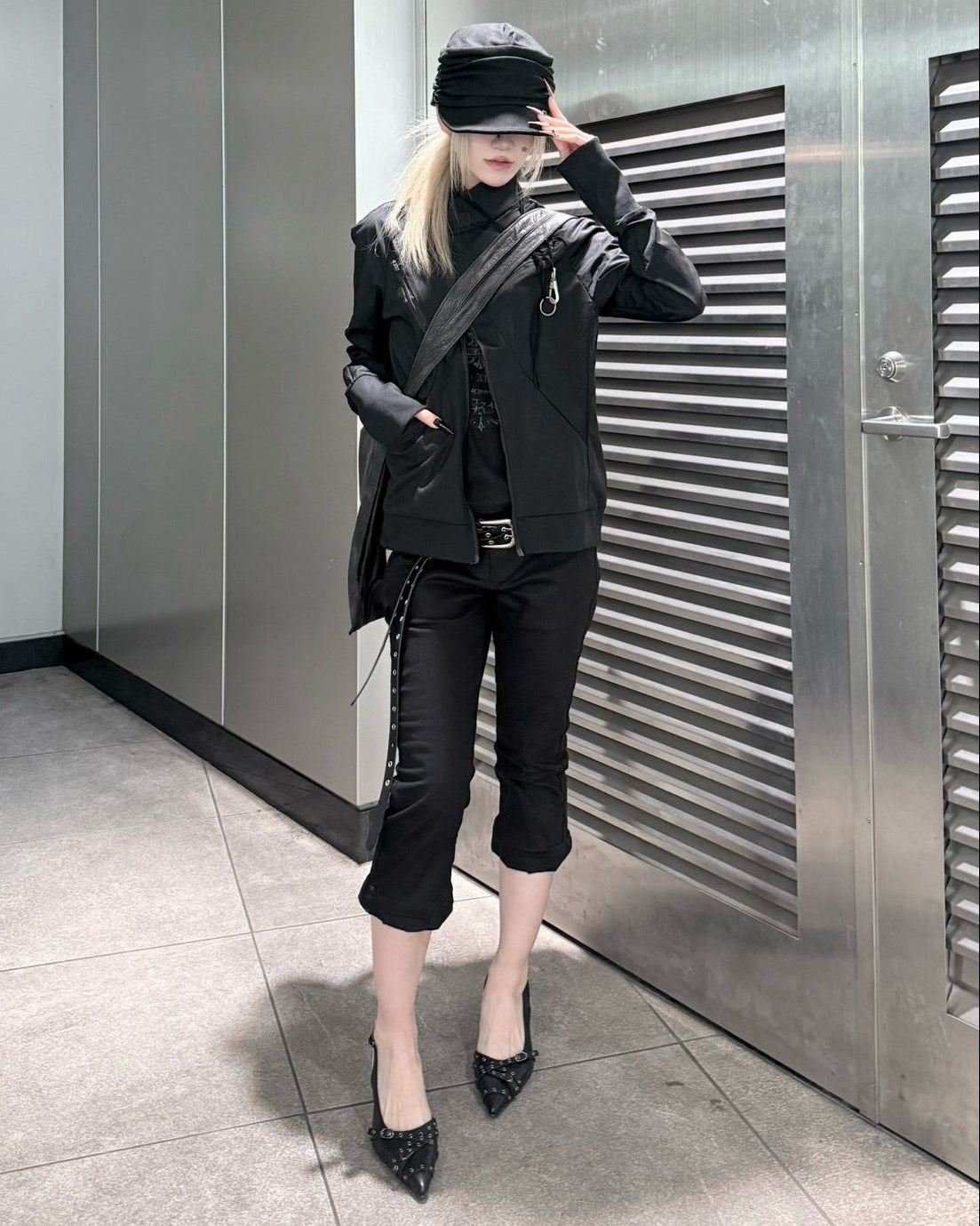受注制【nmtc+】Asymmetric pocket zip-up Slim Jacket