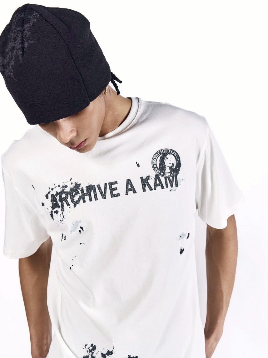 【AAKAM】Gothic Graphic Beanie
