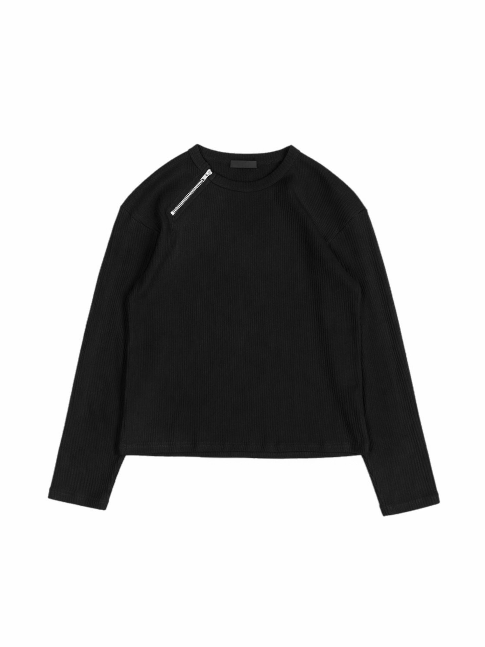 4/24 20:00発売 受注制【Chikashitsu +】metal zip waffle long sleeve (2color)