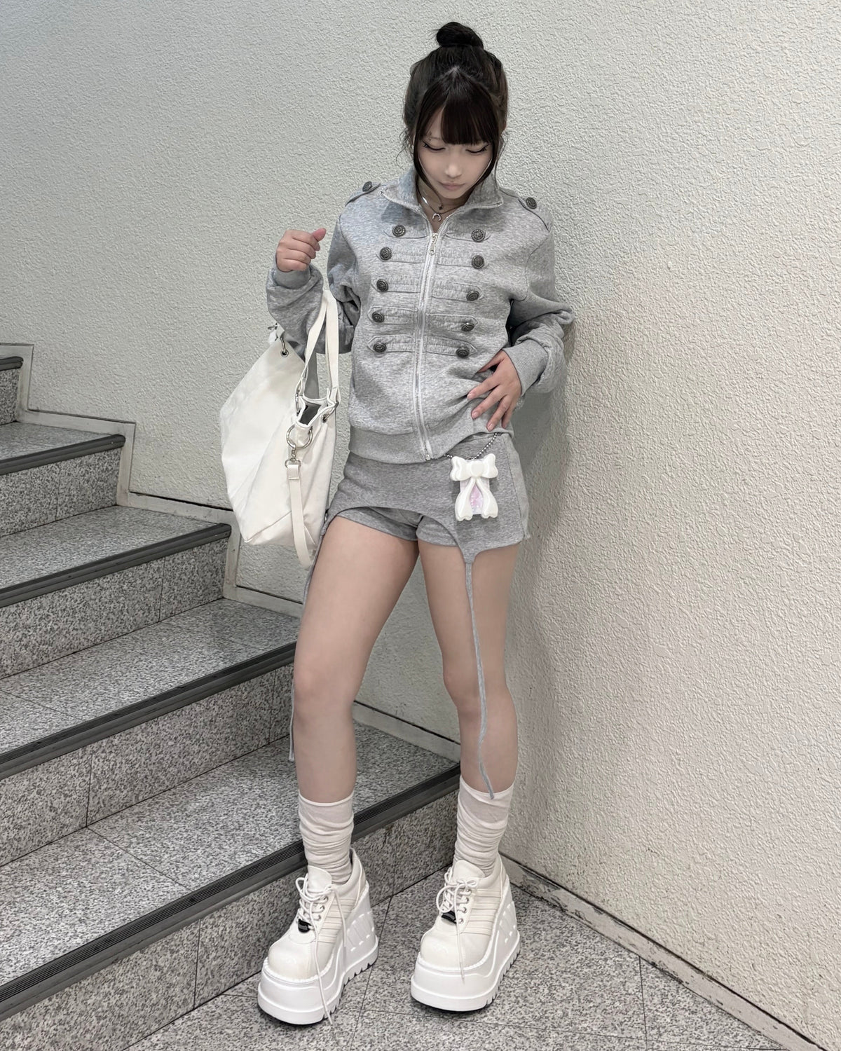 受注制【nmtc+】high neck napoleon zip up jacket (2color)