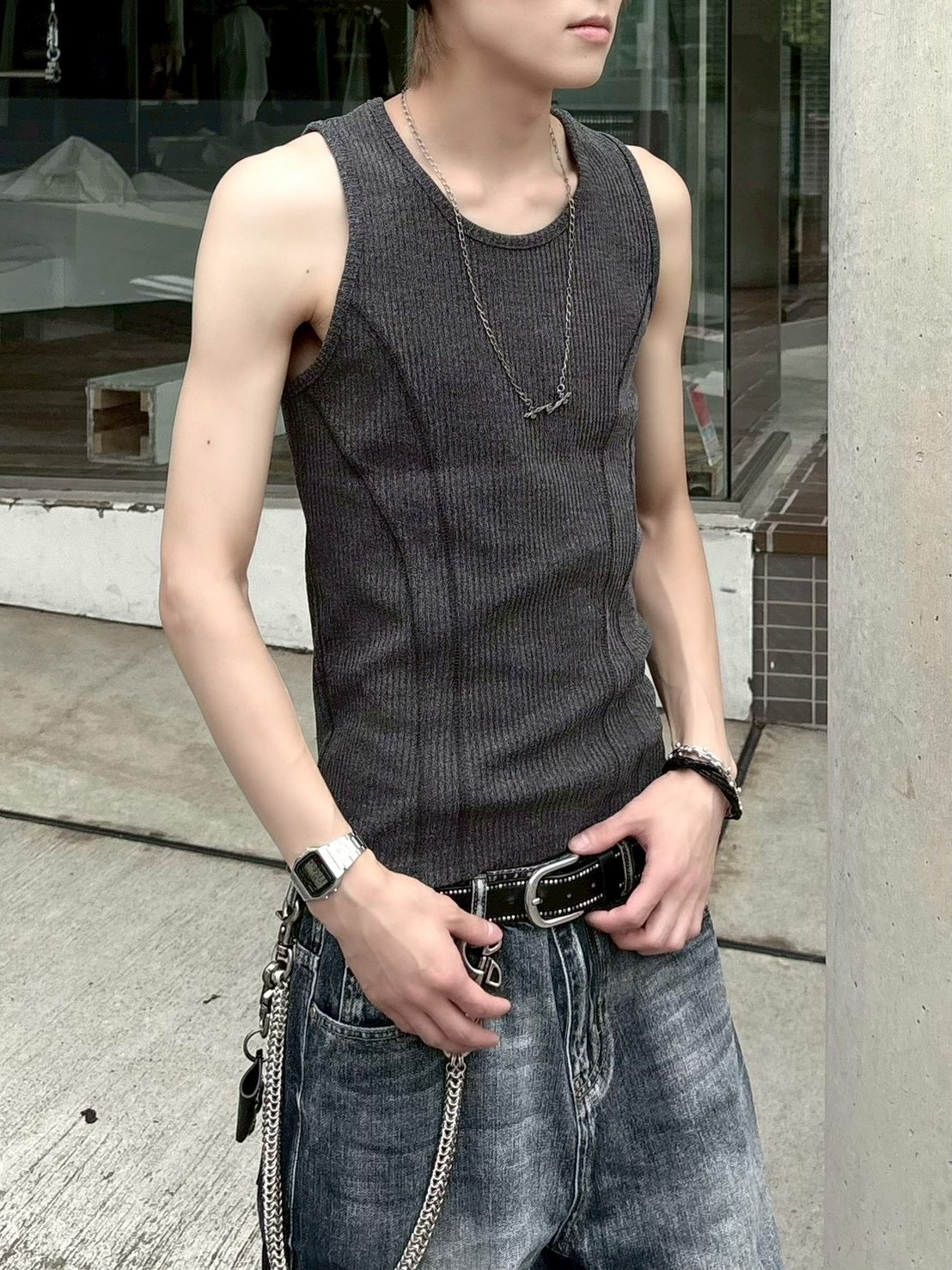 受注制【nmtc+】tight tank top (3color)