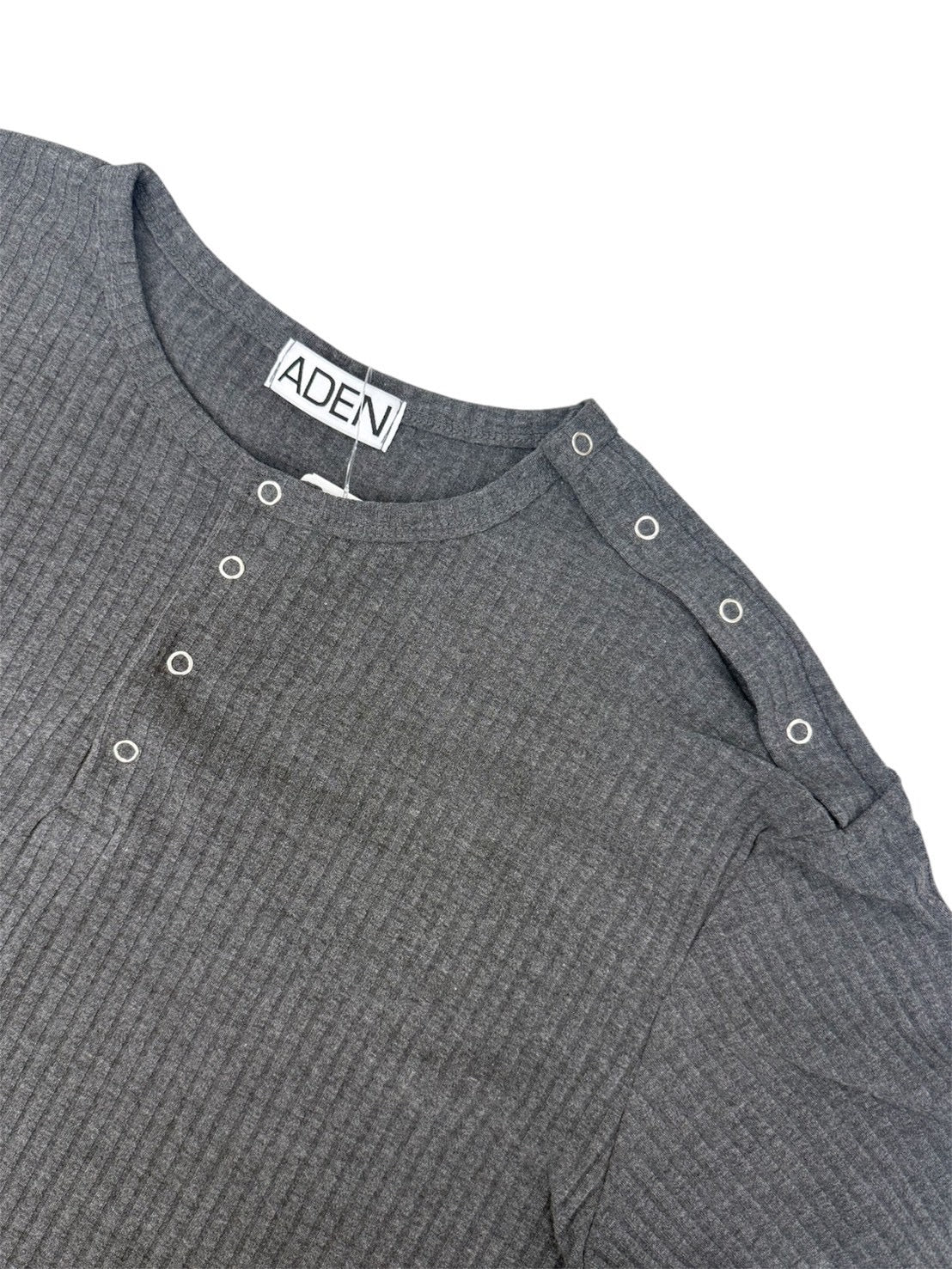 7/4 20:00発売 受注制【nmtc+】Shoulder Henley Eyelet Tee (3color)