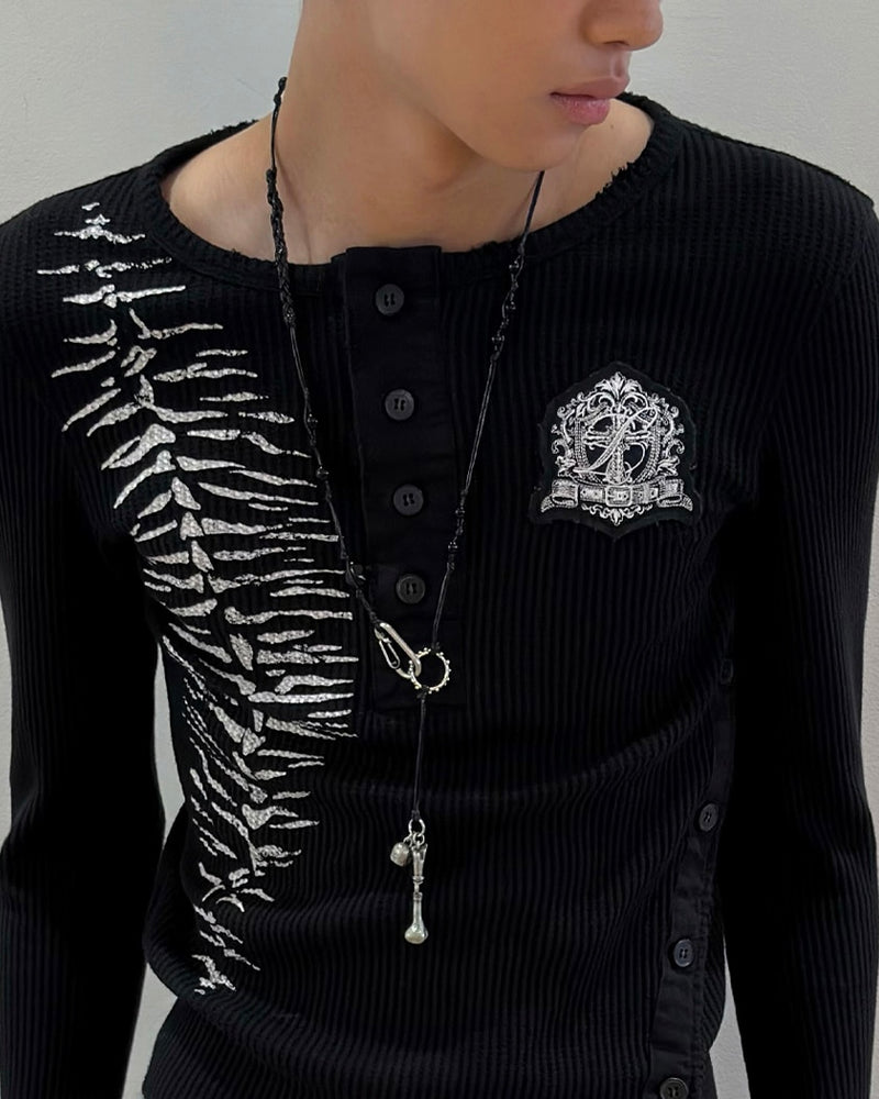 【LECYTO】Skull Bone Charm Necklace